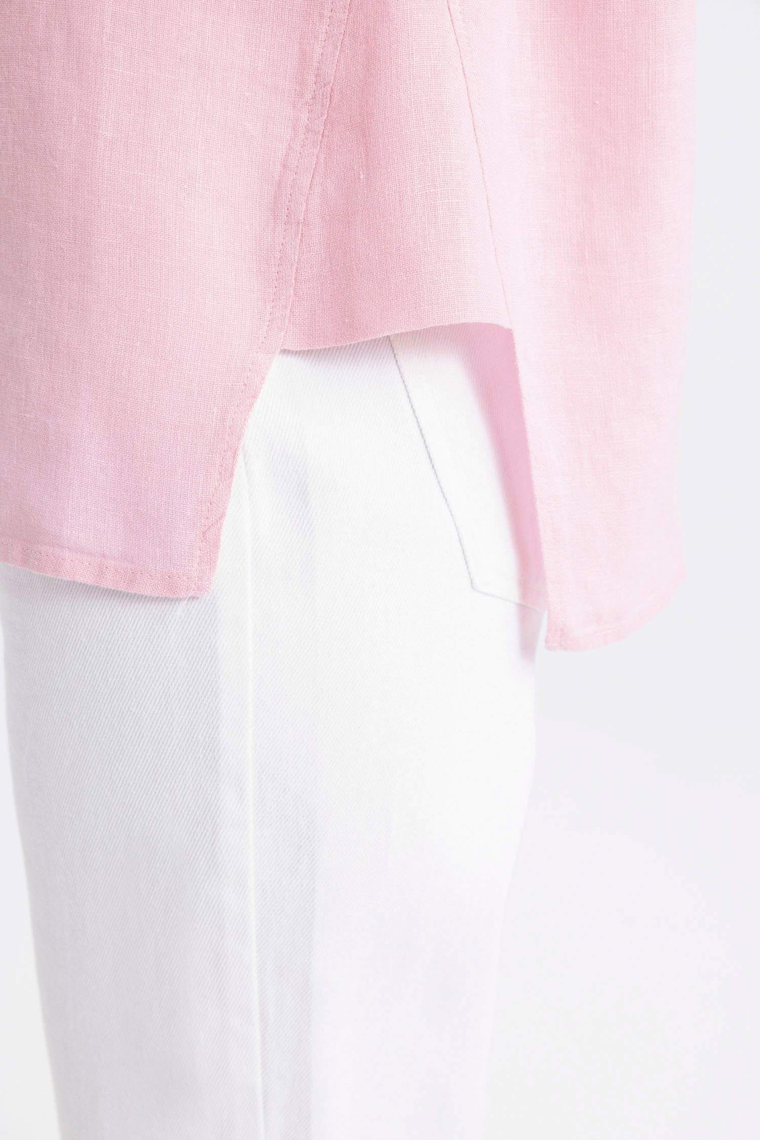 Relax Fit Long Sleeve Shirt Linen Tunic