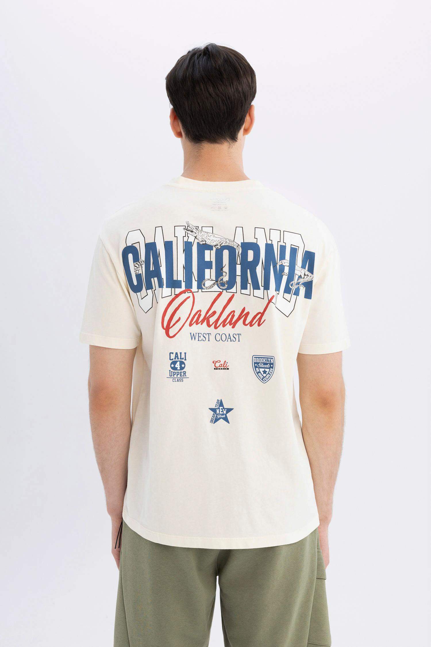 Regular Fit Crew Neck Back Printed T-Shirt