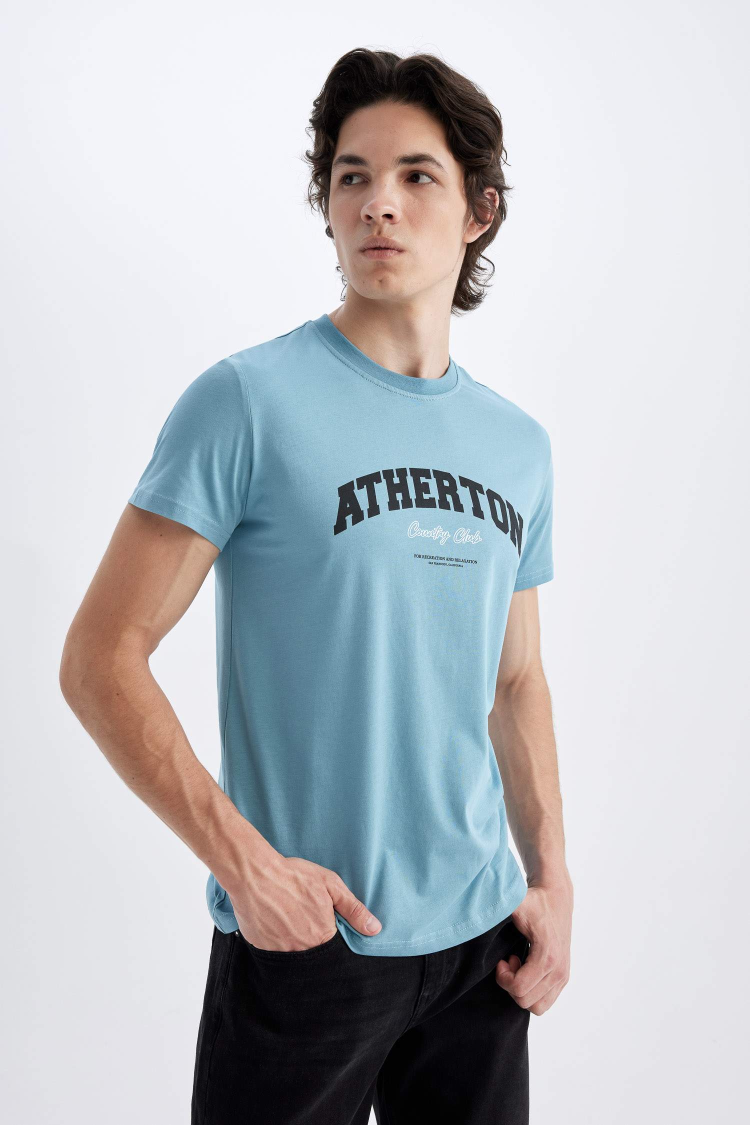 Slim Fit Crew Neck Printed T-Shirt