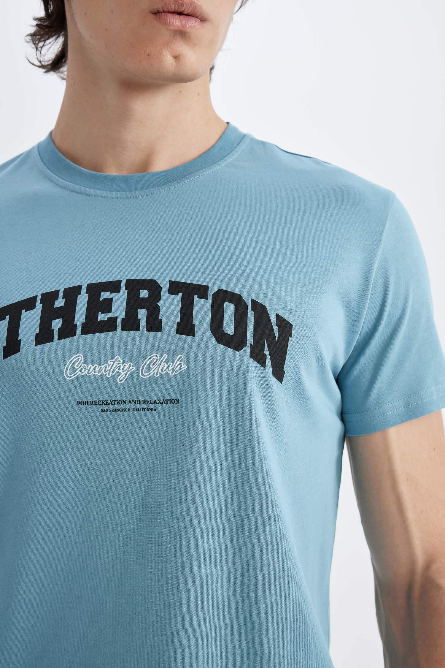 Slim Fit Crew Neck Printed T-Shirt