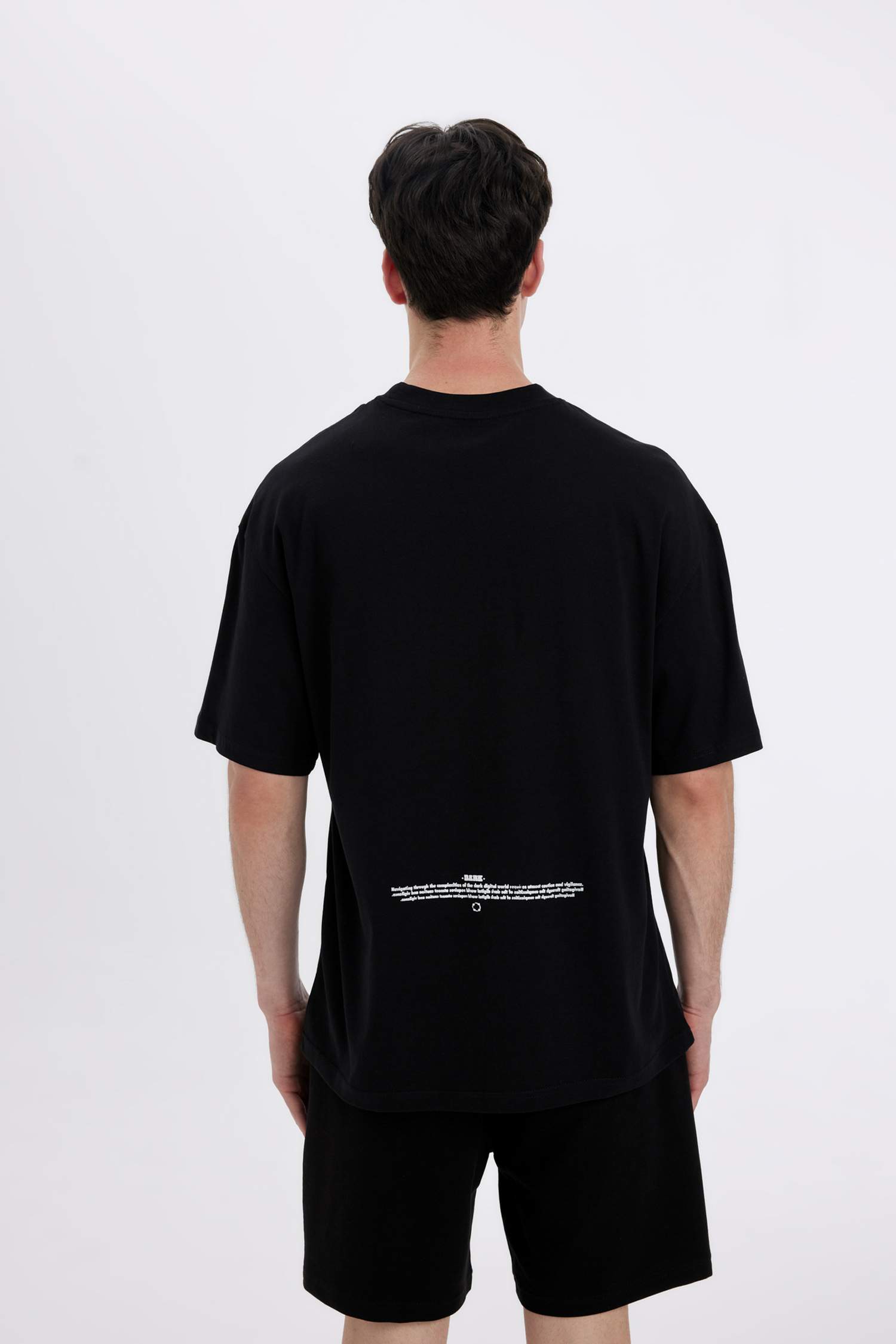 Comfort Regular Fit Crew Neck Back Printed T-Shirt