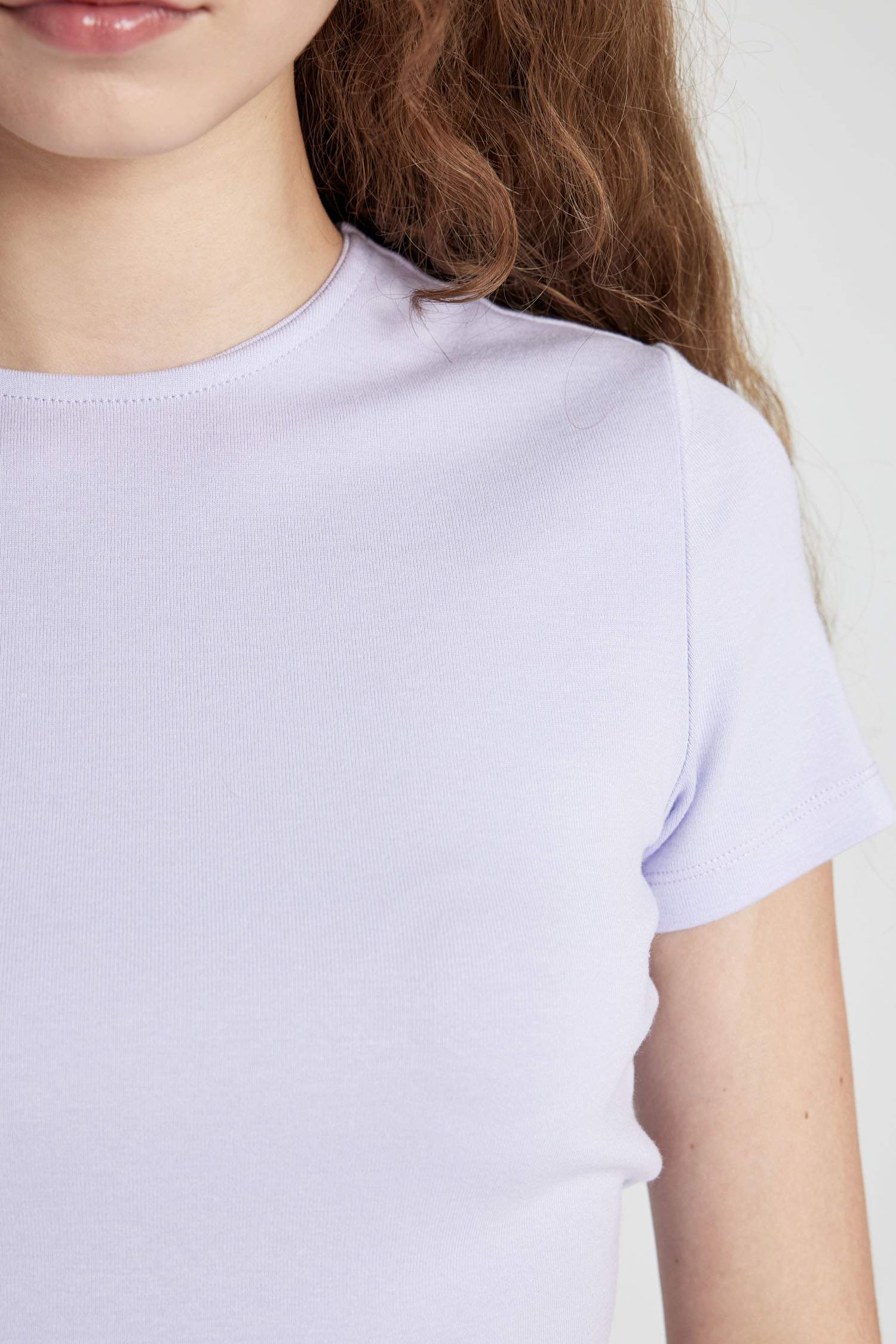 Fitted Crew Neck Modal Short Sleeve T-Shirt