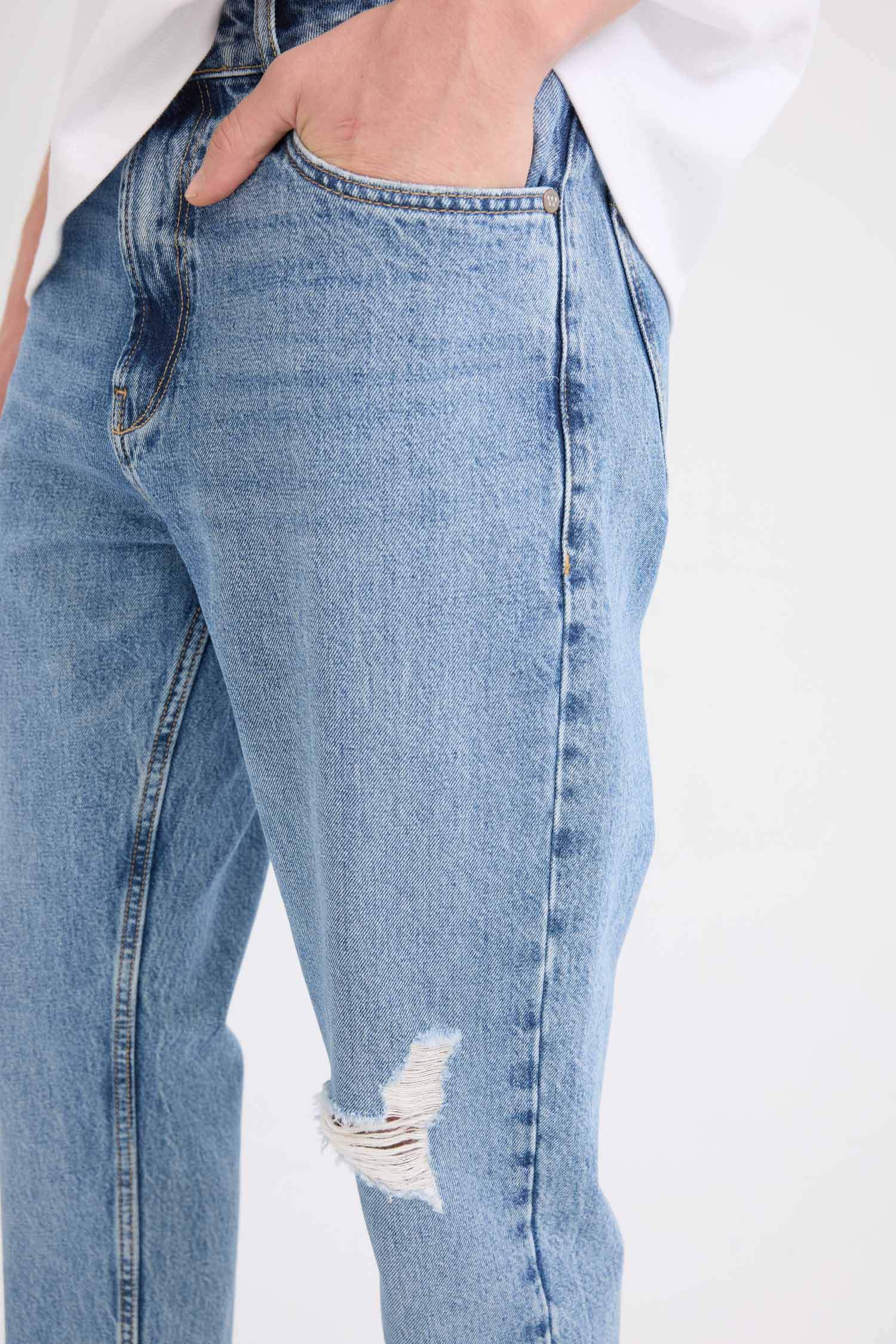 %100 Pamuk 90's Slim Fit Dar Kalıp Yüksek Bel Dar Paça Jean Pantolon