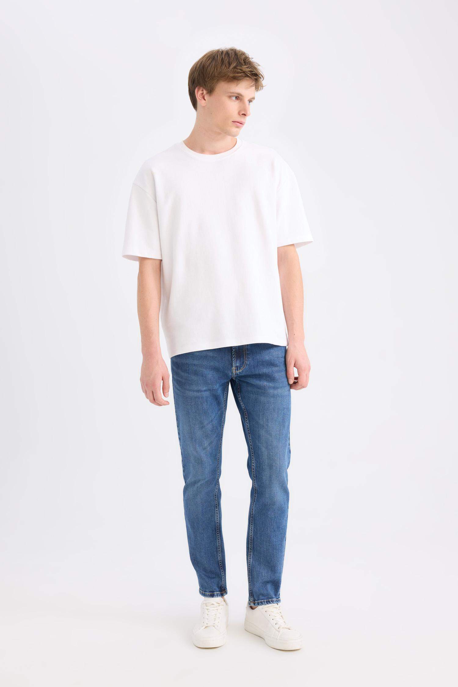 Pedro Slim Fit Dar Kalıp Normal Bel Dar Paça Jean Pantolon