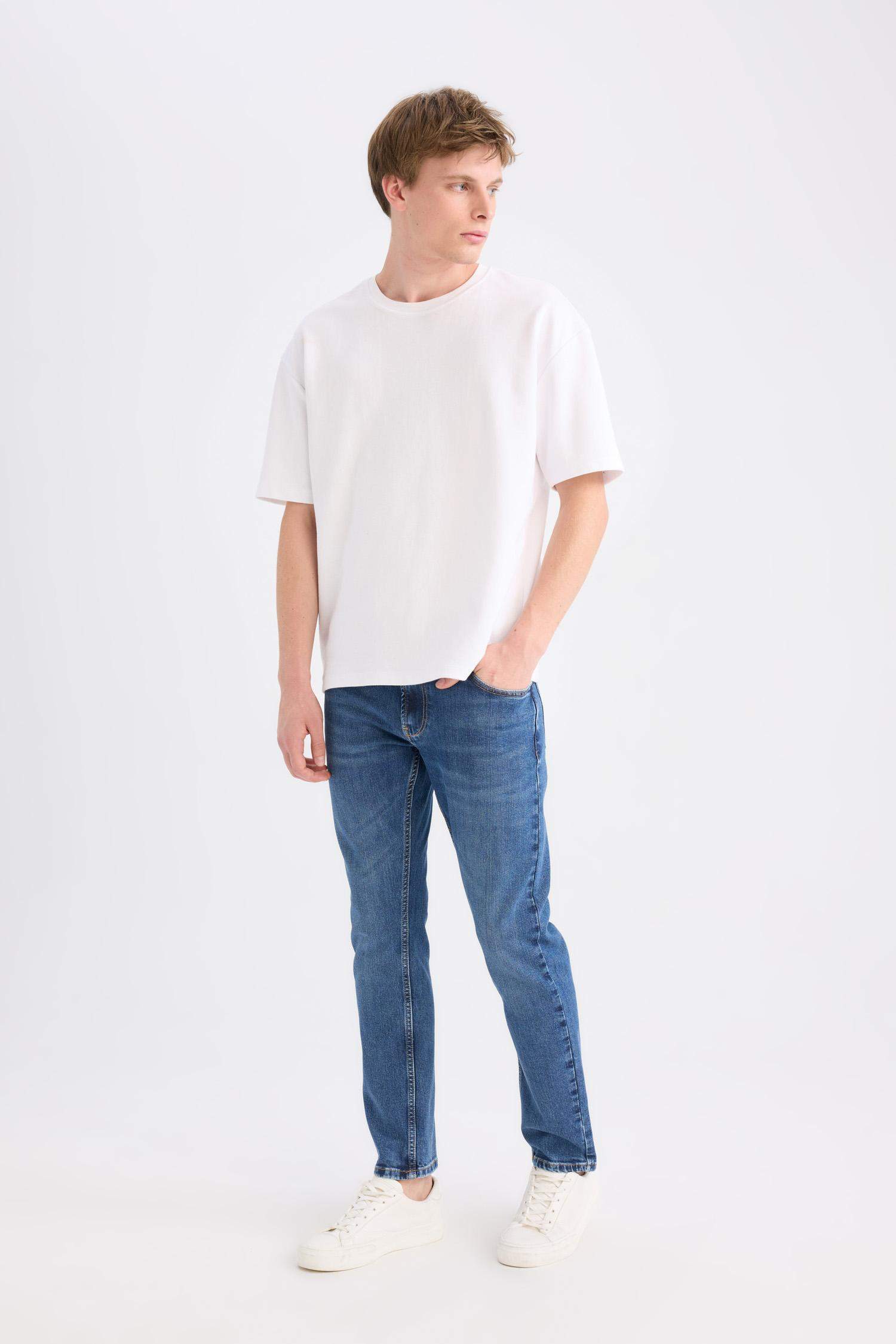 Pedro Slim Fit Dar Kalıp Normal Bel Dar Paça Jean Pantolon