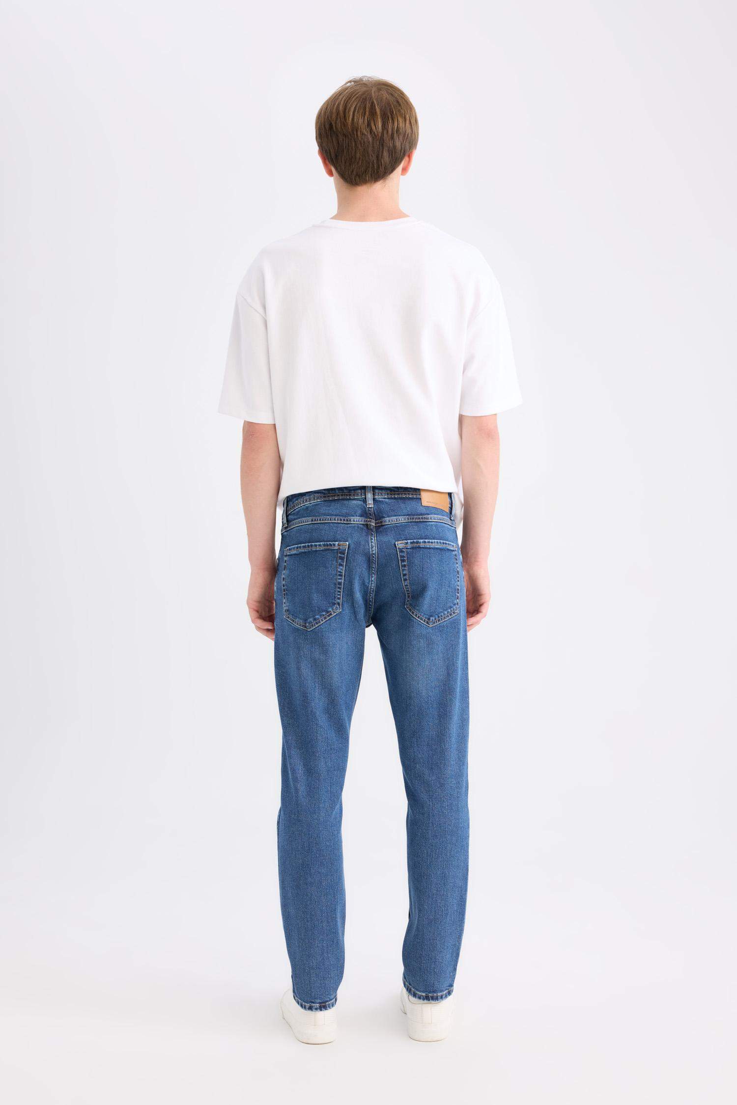 Pedro Slim Fit Dar Kalıp Normal Bel Dar Paça Jean Pantolon