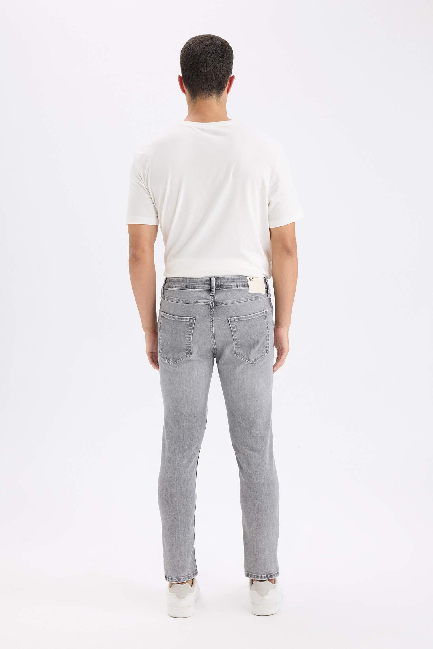 سروال جينز كارلو سكيني فيت بخصر عادي