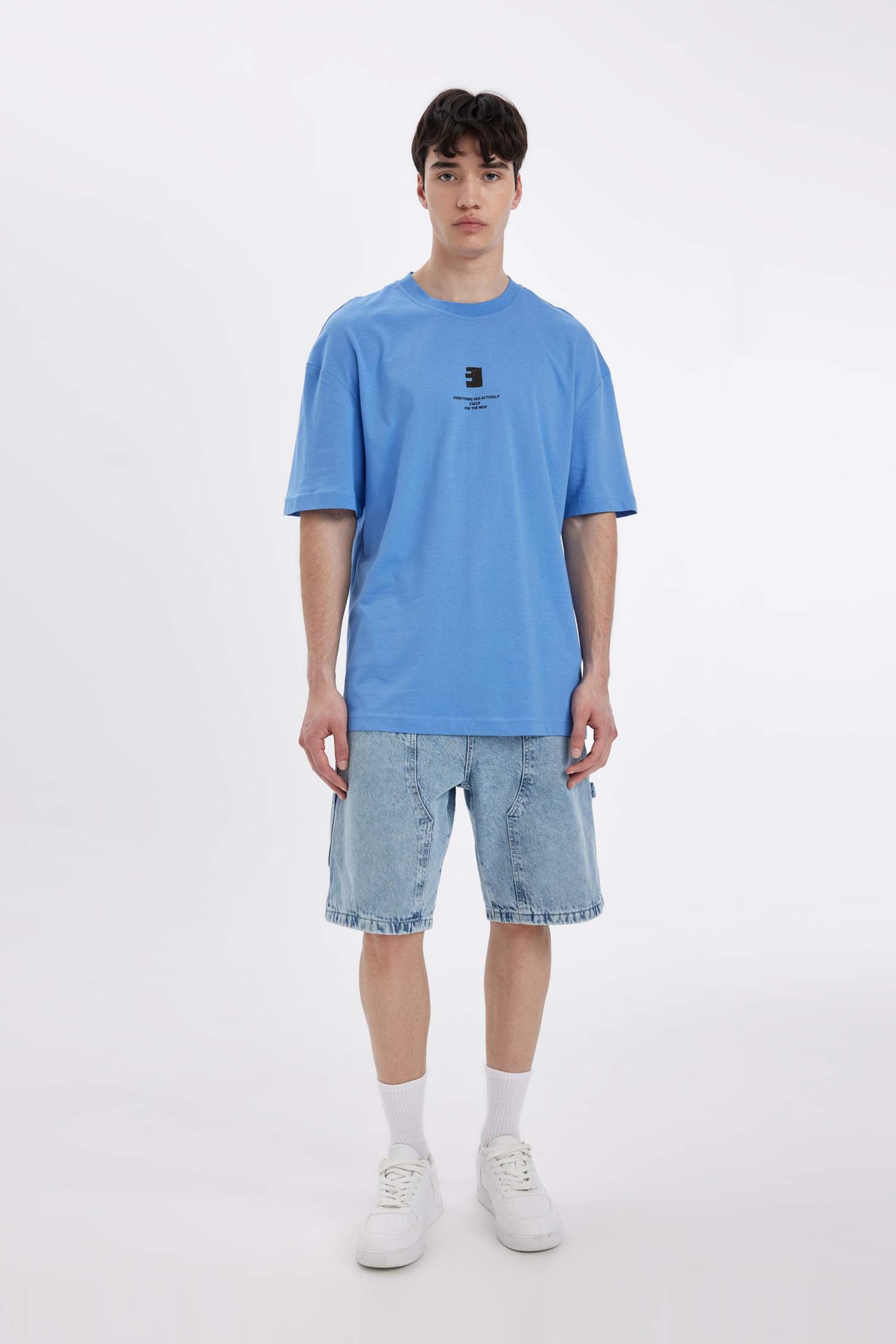 Comfort Regular Relaxed Fit Crew Neck Printed T-Shirt