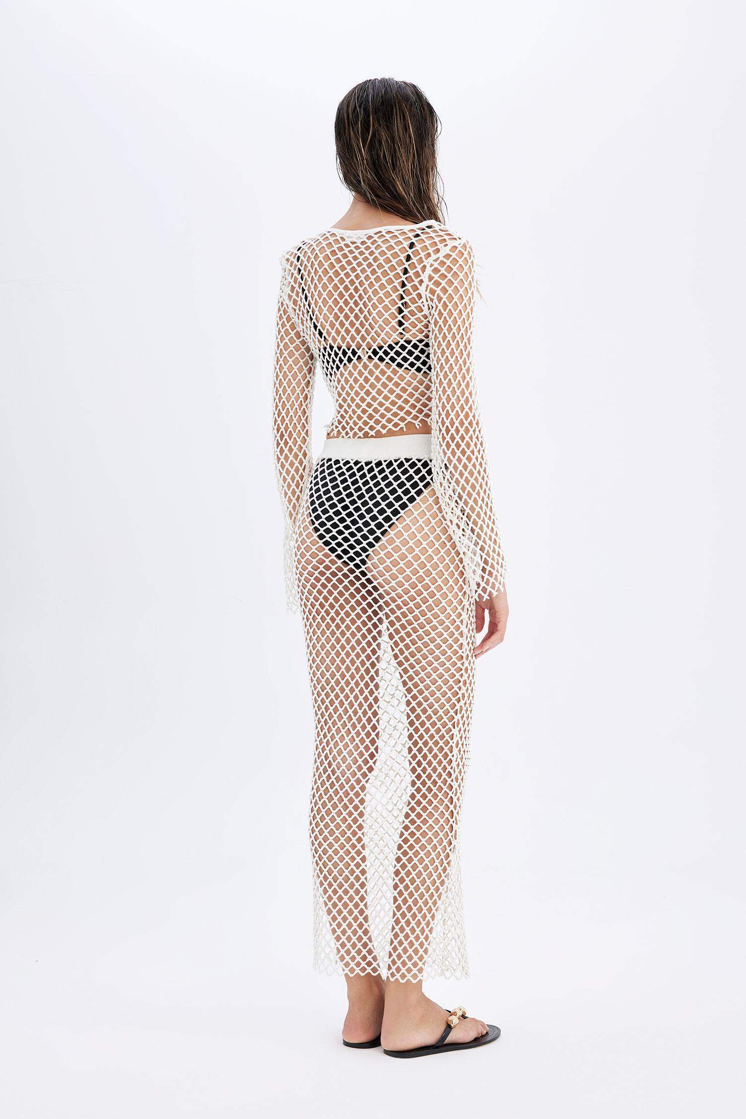 تنورة بحر طويل شبكي قصة عادية من Declara x DeFacto