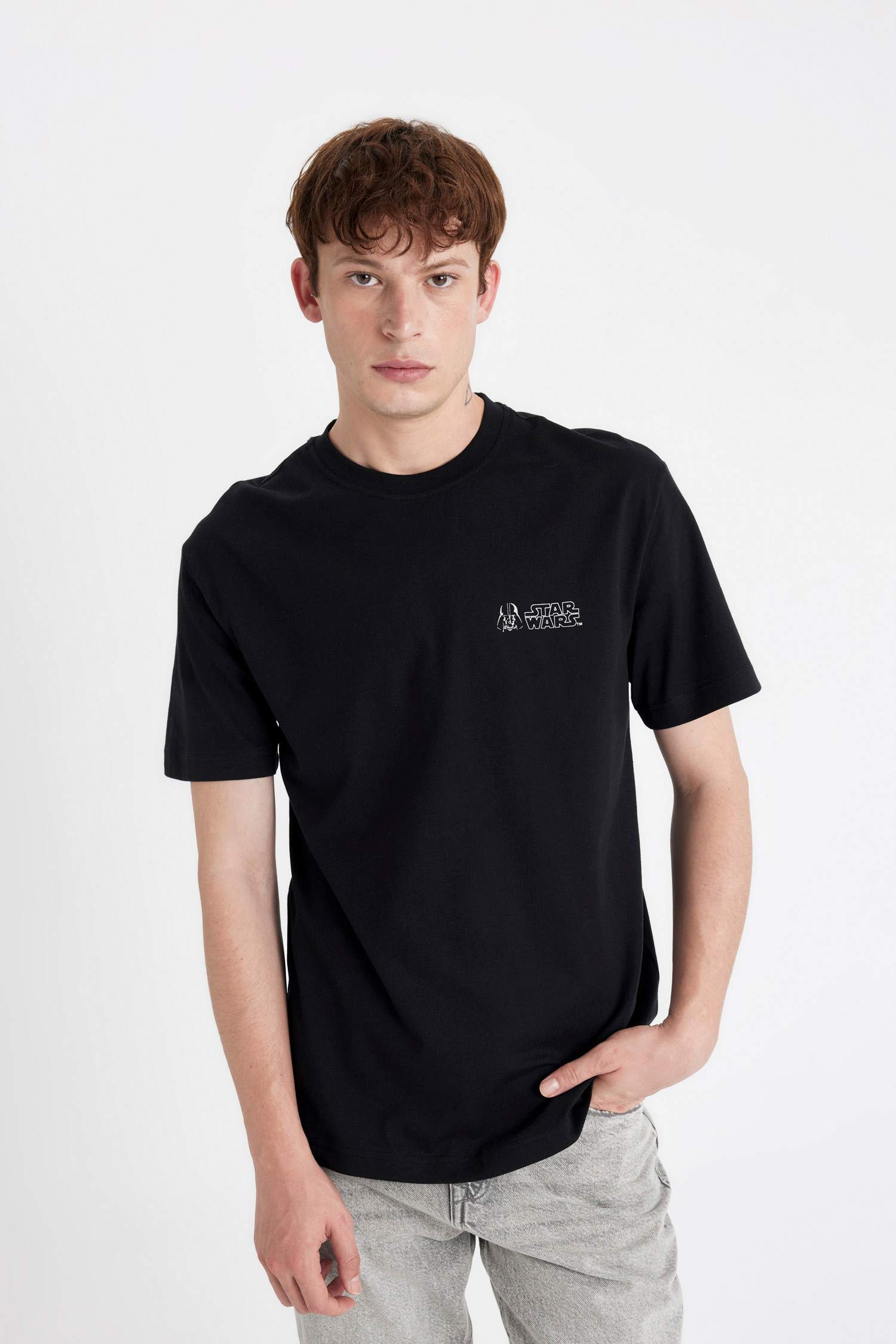 T-Shirt coupe régulière imprimé Star Wars à Manches Courtes Col Rond