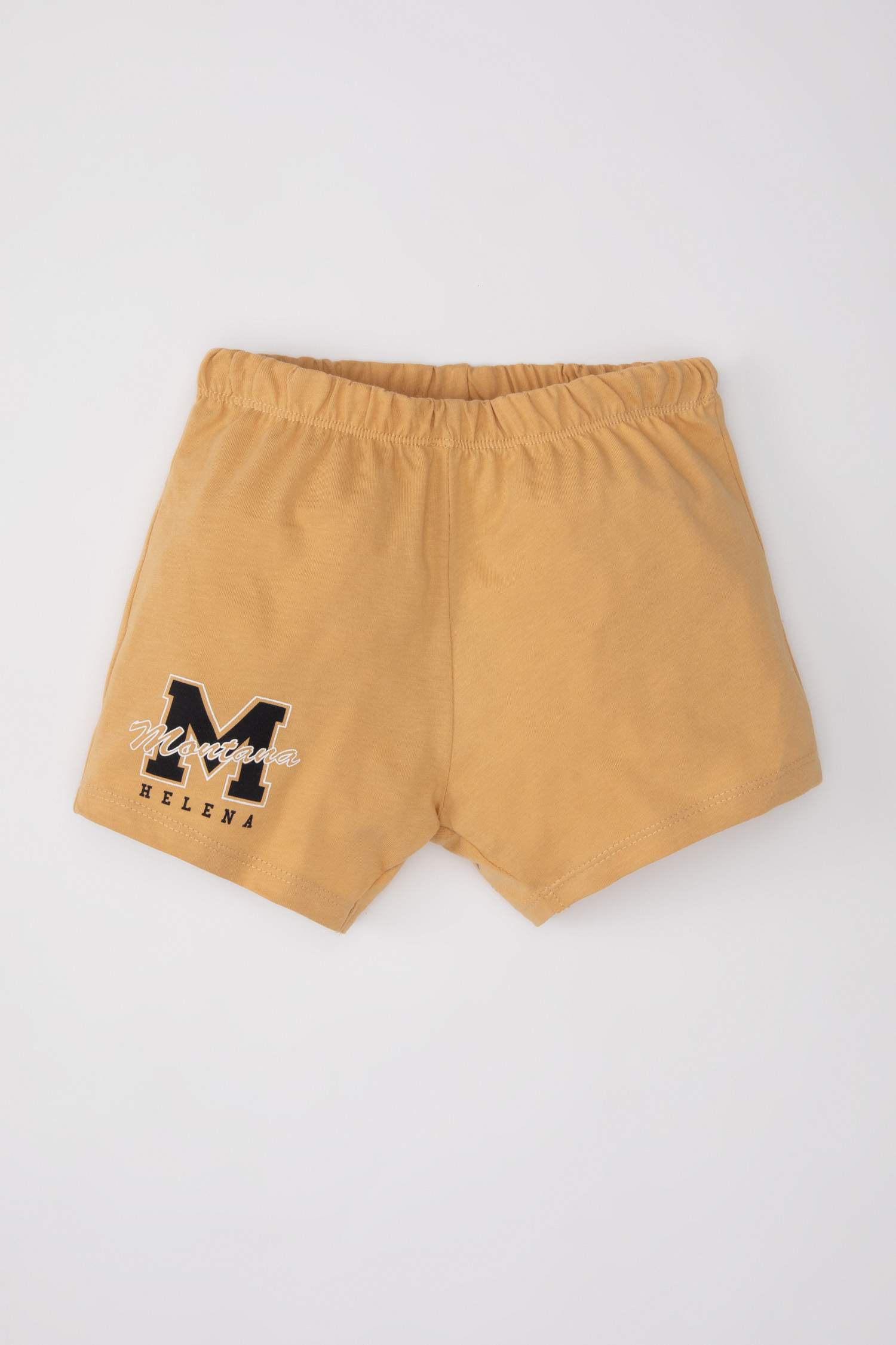 سيت ولادي تيشيرت وشورت بطبعة شعار - قطعتين