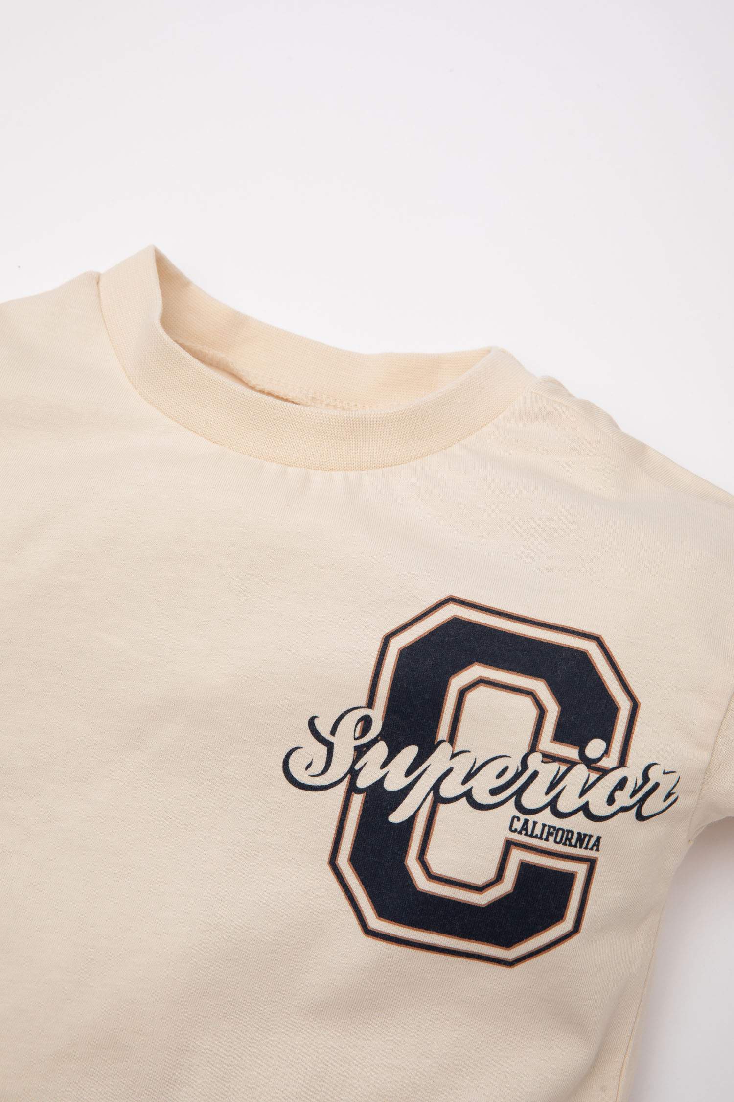 Baby Boy Crew Neck Printed T-Shirt Shorts 2 Piece Set