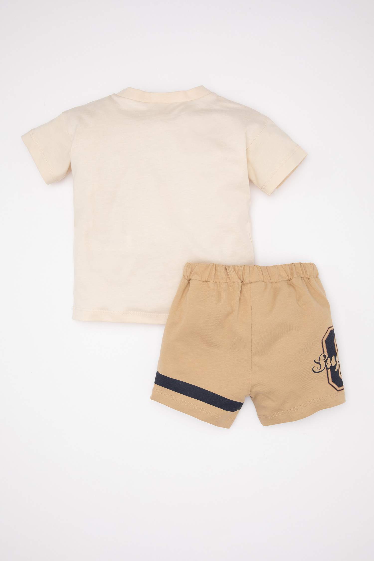 Baby Boy Crew Neck Printed T-Shirt Shorts 2 Piece Set