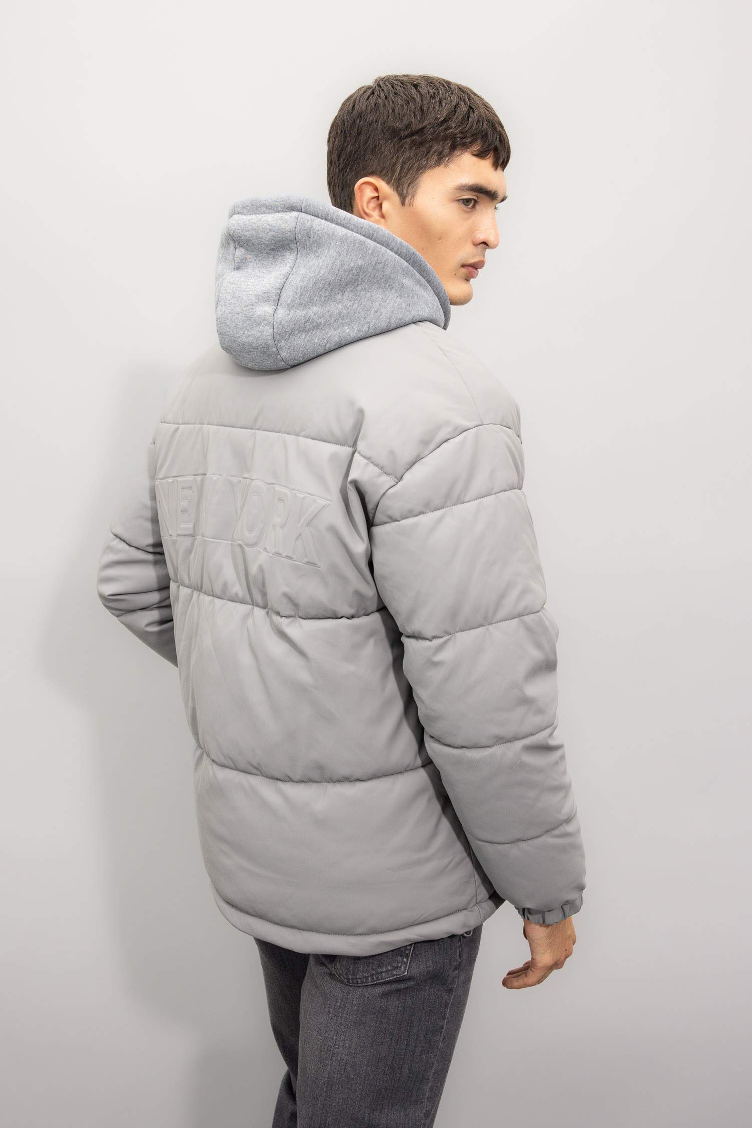 Şişme Mont Kapüşonlu Fermuarlı Cepli