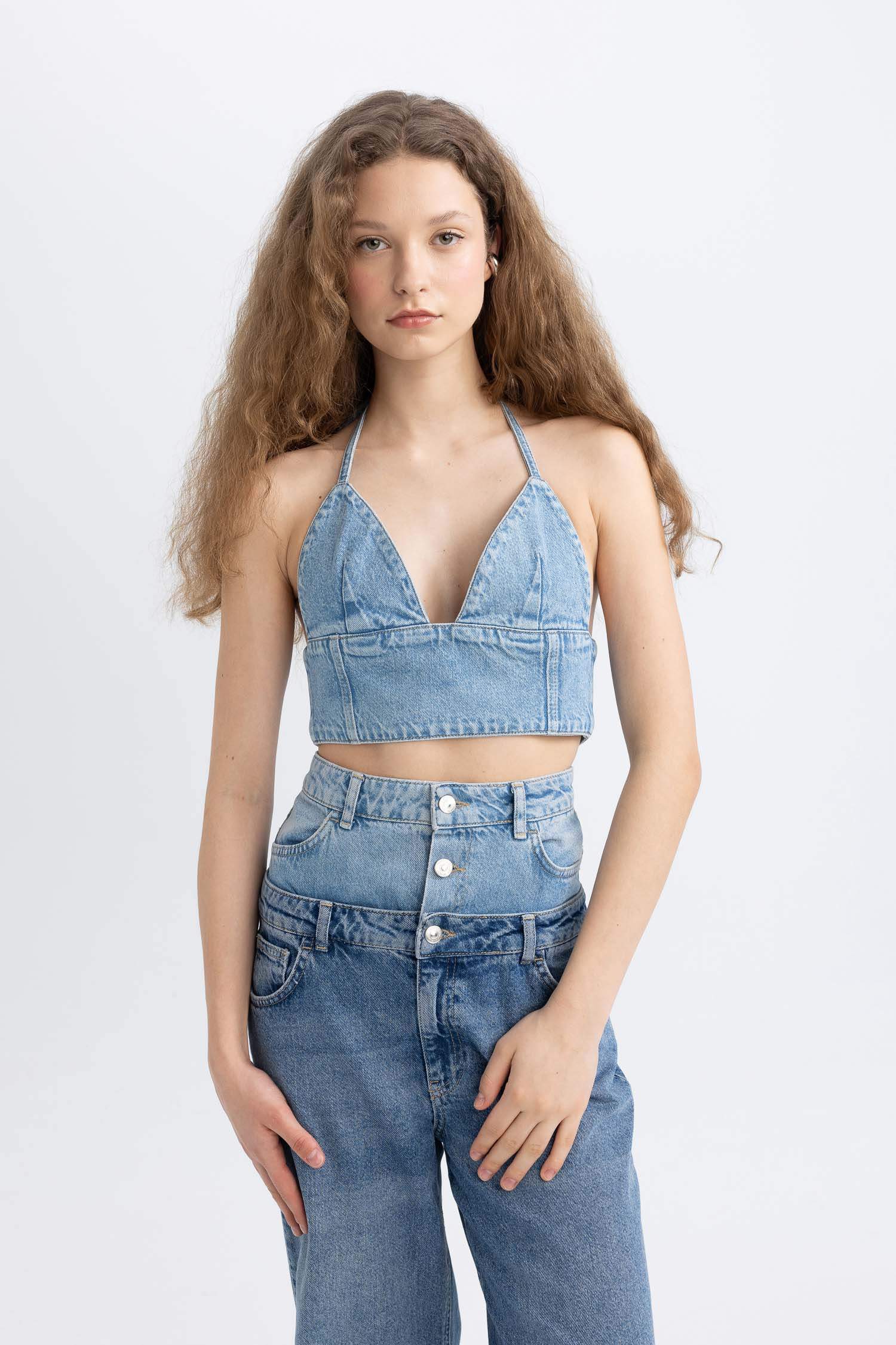 Блузка джинсовая