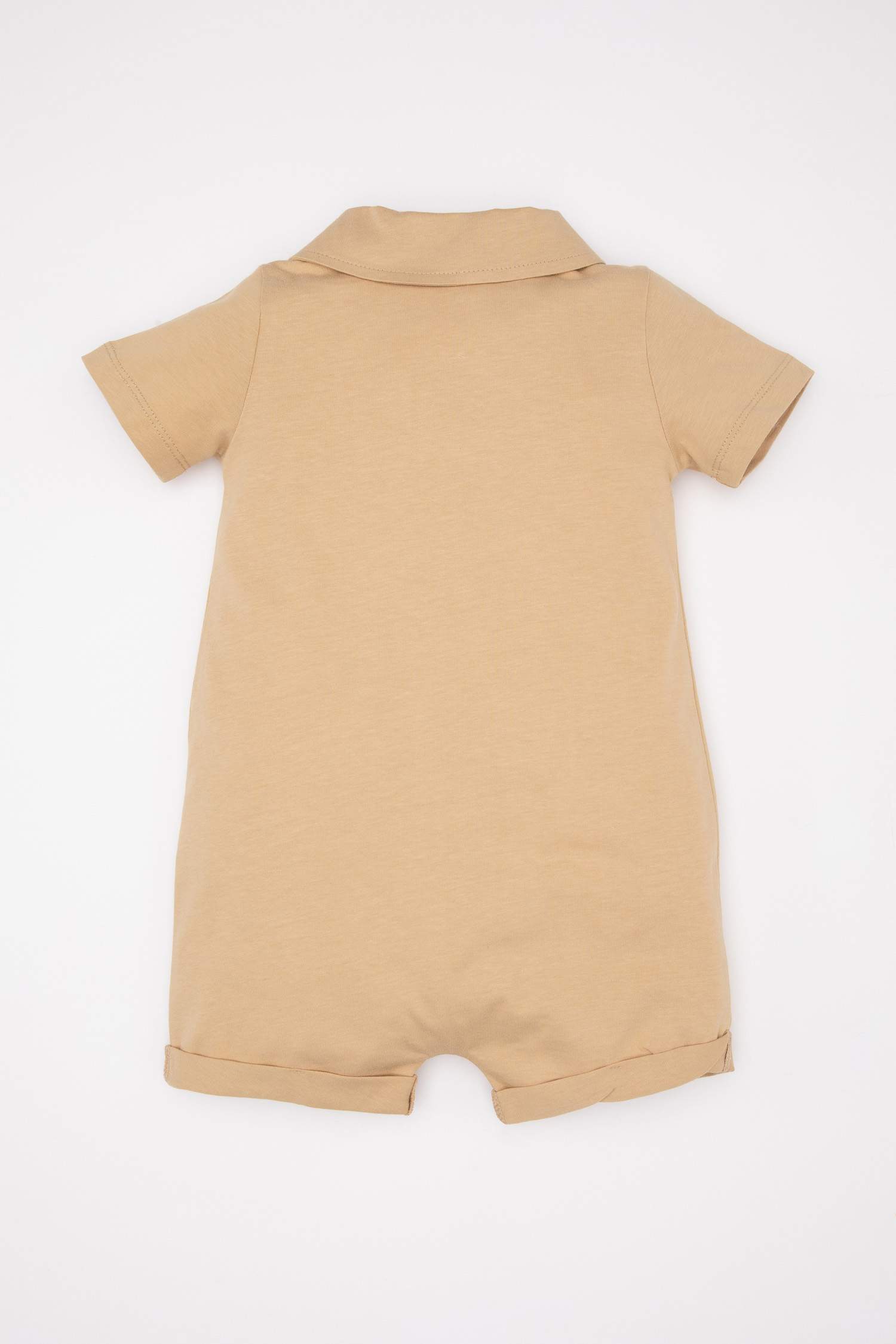 Baby Boy Palm Tree Patterned Short Sleeve Jumpsuit