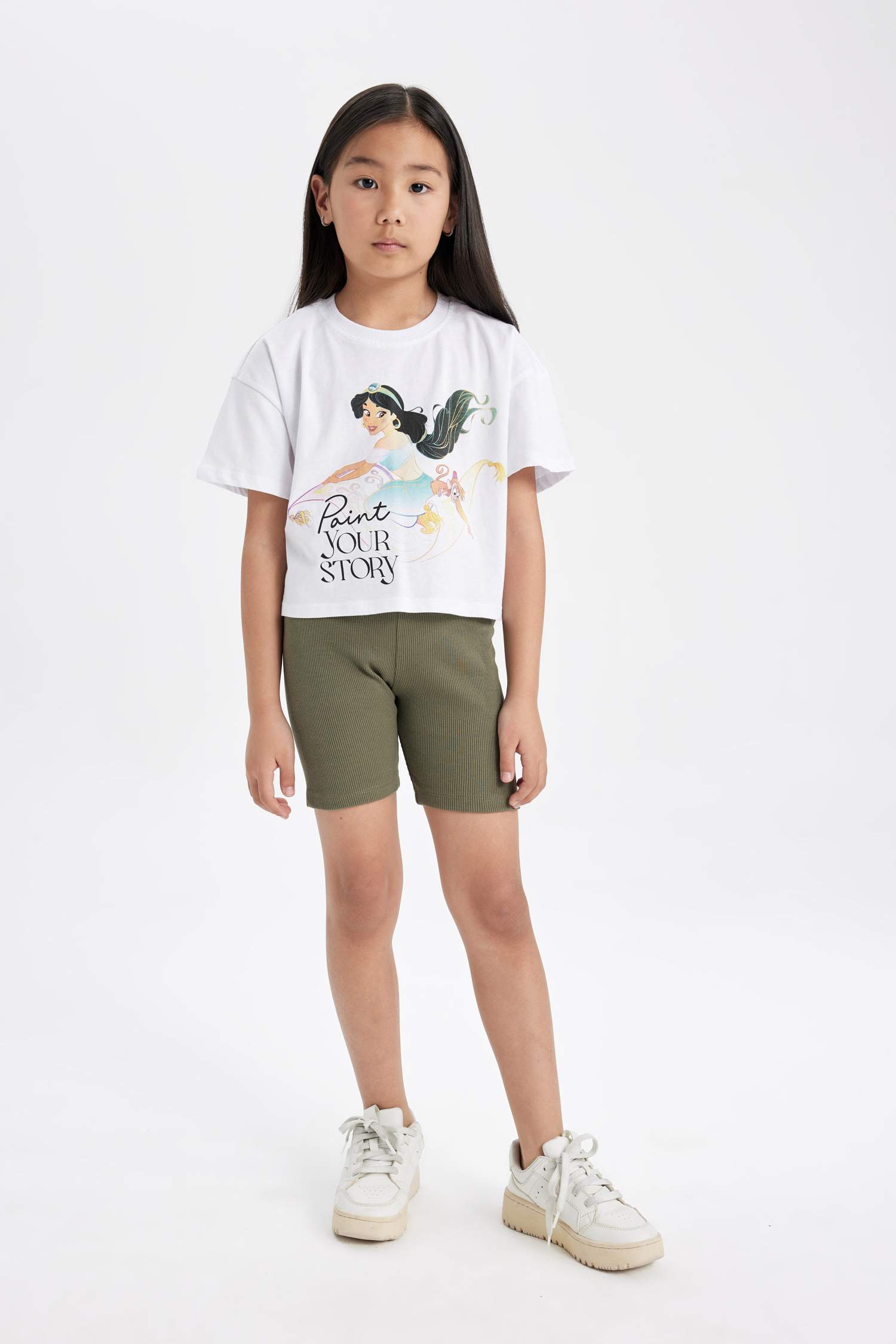 Қыздарға Disney Princess қысқа жеңді Қысқа жеңді футболка