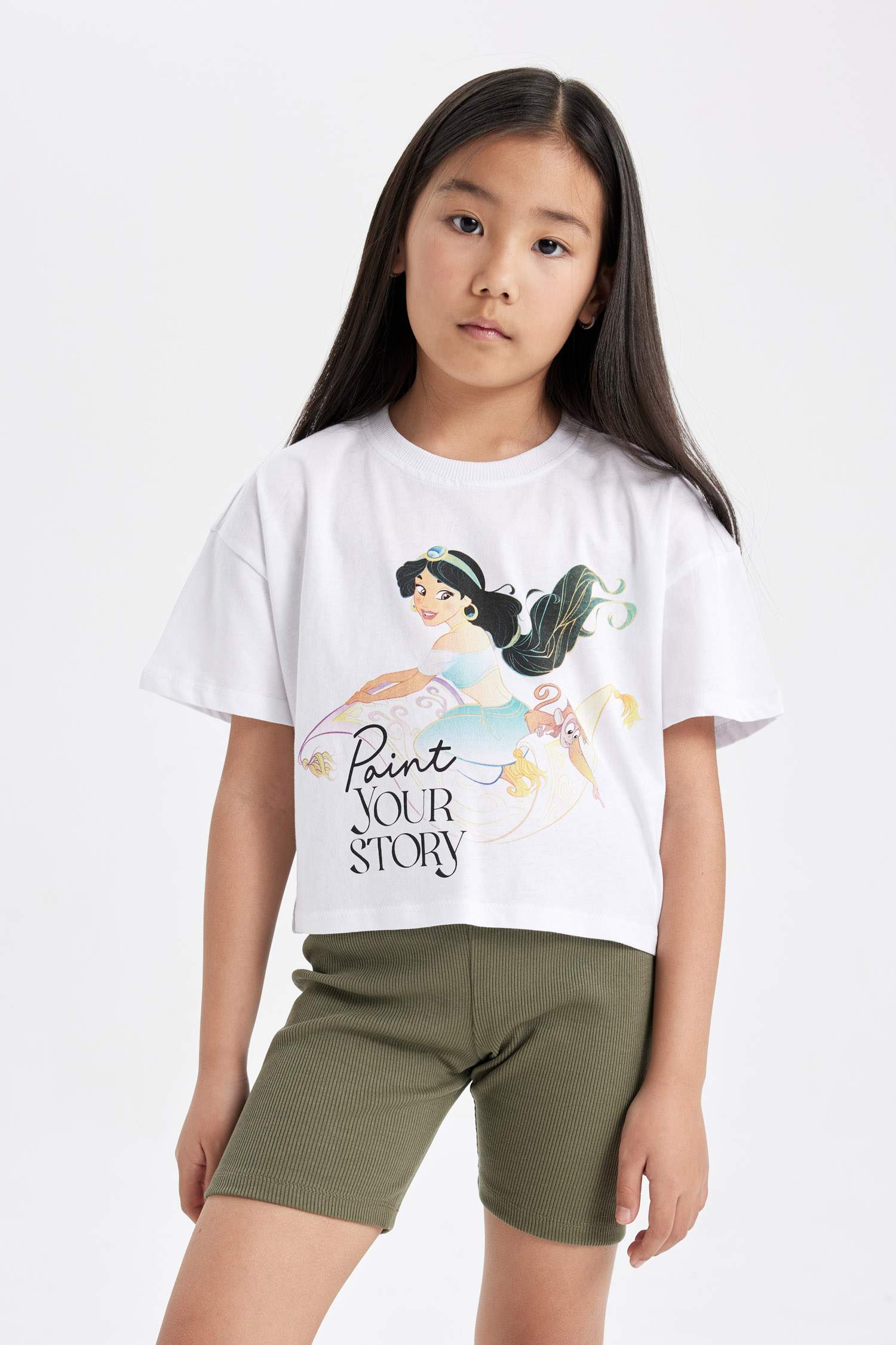 Қыздарға Disney Princess қысқа жеңді Қысқа жеңді футболка