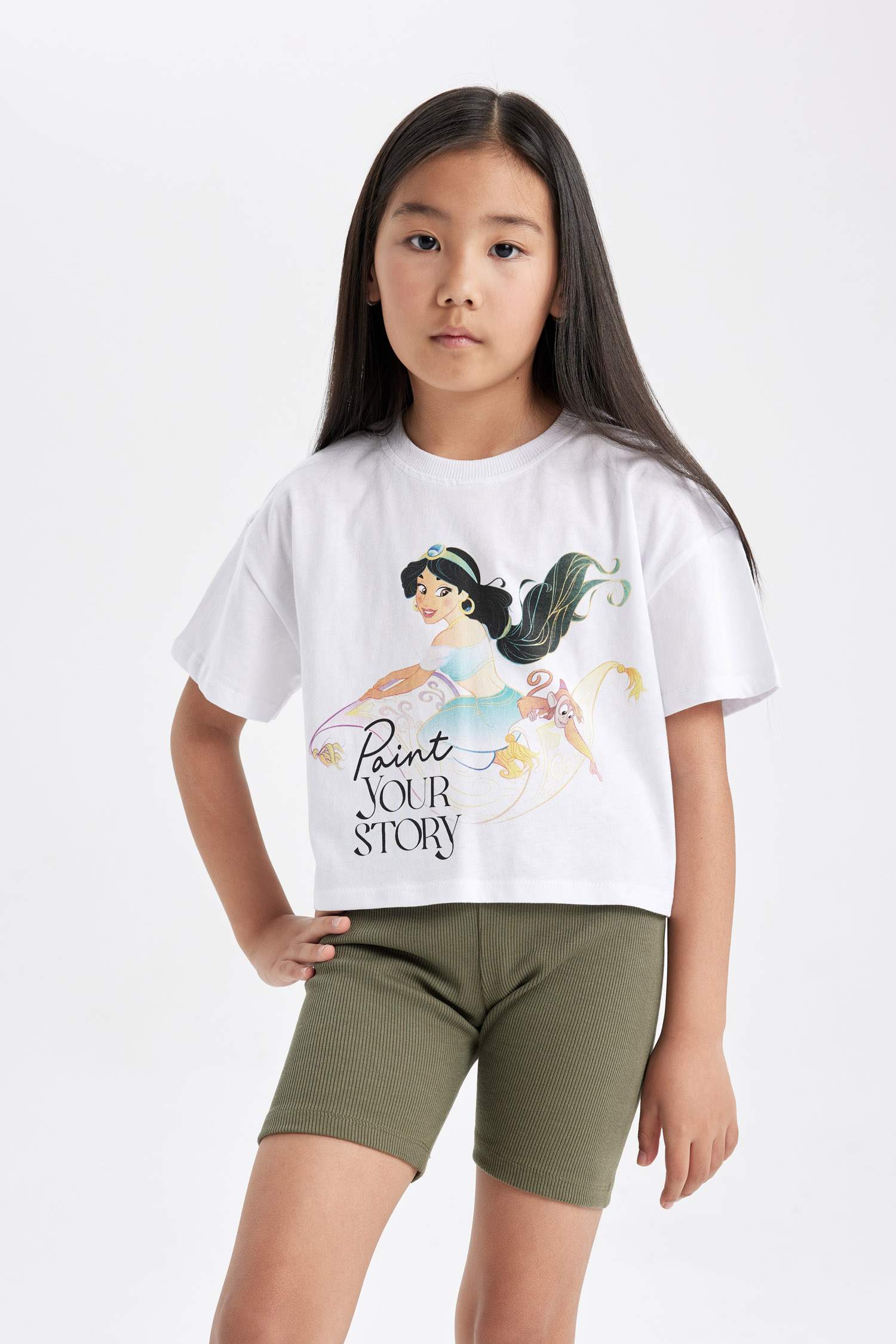 Қыздарға Disney Princess қысқа жеңді Қысқа жеңді футболка