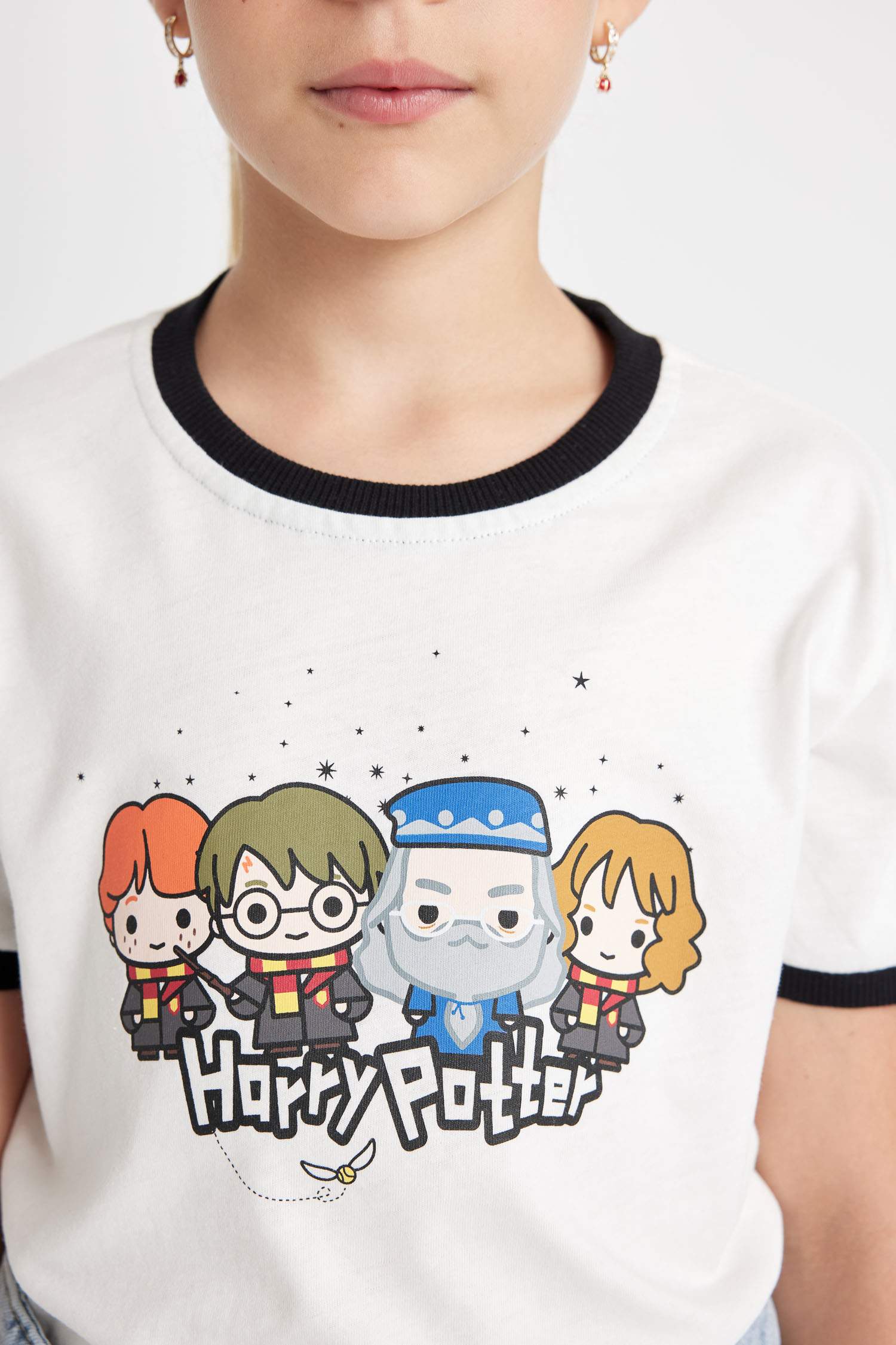 Girl Harry Potter Crew Neck Short Sleeve T-Shirt