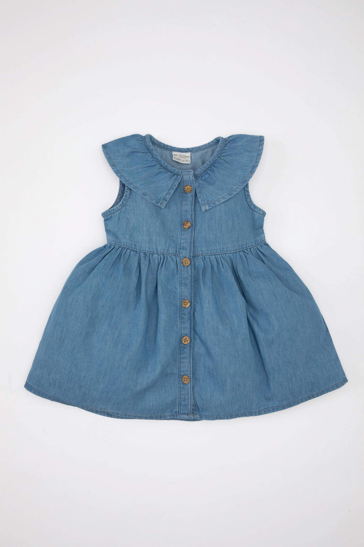 Baby Girl Sleeveless Denim Dress