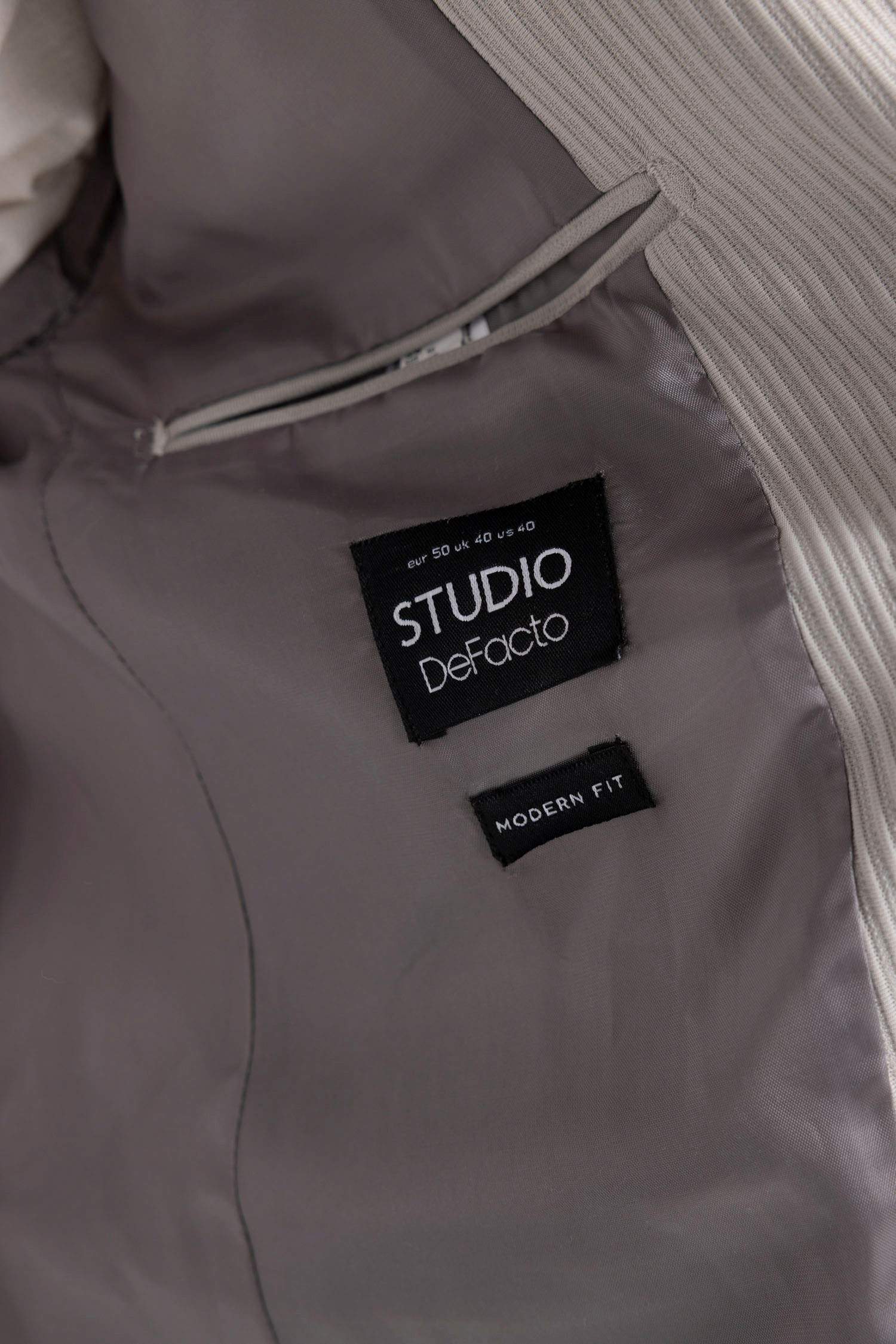 Modern Fit Düğmelı Astarlı Blazer Ceket