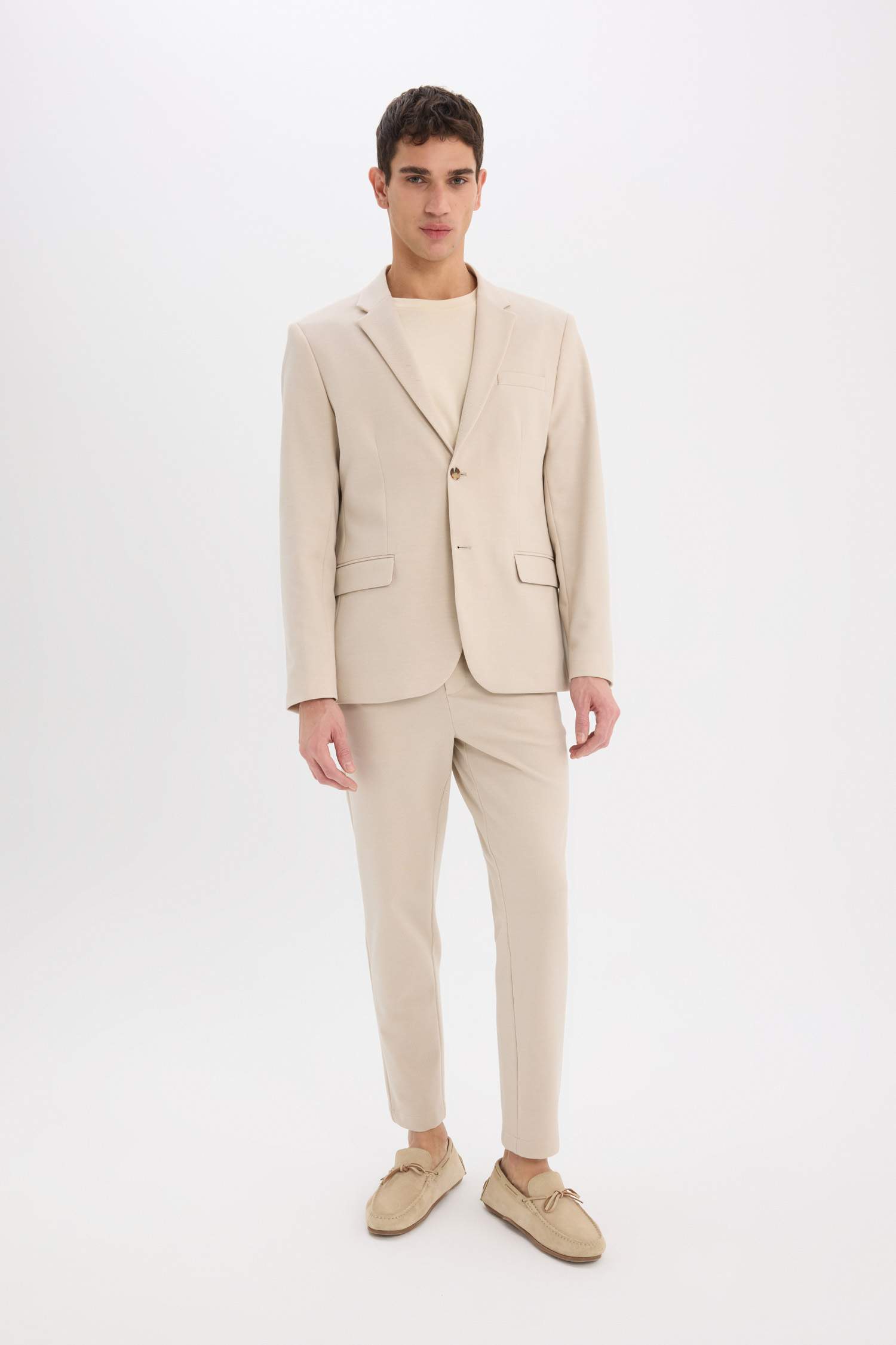 سترة بليزر مودرن فيت مبطن