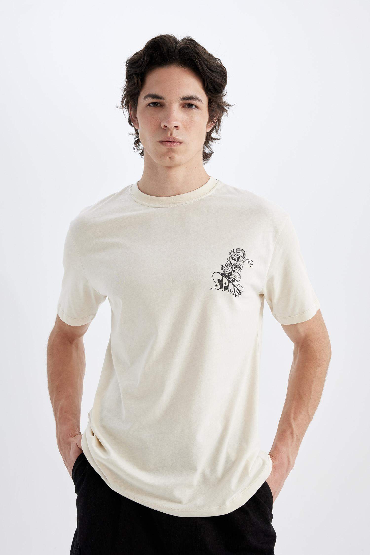 SpongeBob Regular Fit Bisiklet Yaka Kısa Kollu Tişört