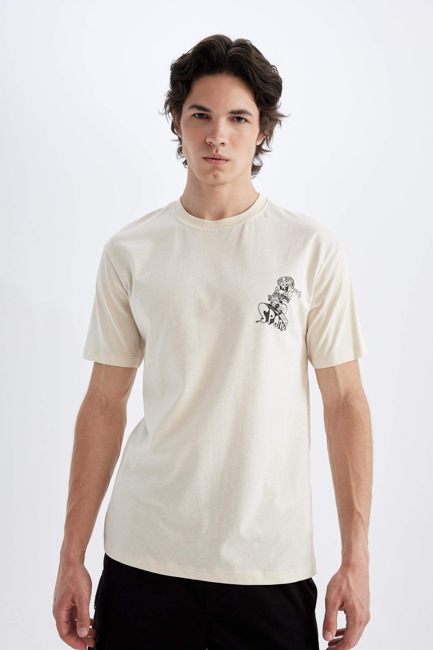 SpongeBob Regular Fit Bisiklet Yaka Kısa Kollu Tişört