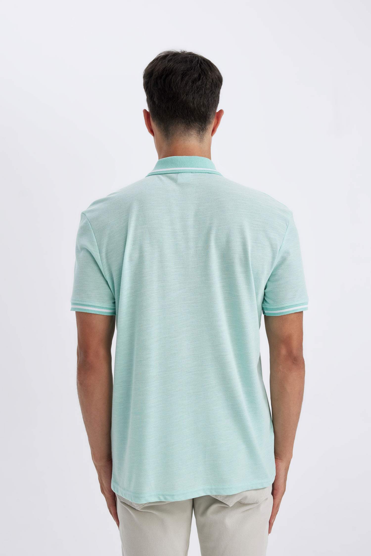 New Regular Fit Short Sleeve Pique Polo T-Shirt