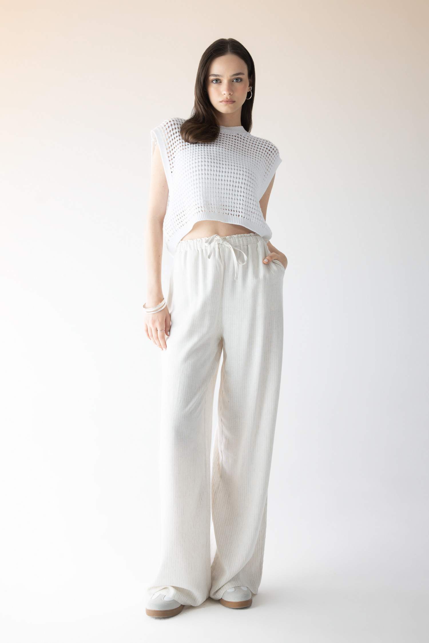 Брюки Wide Leg с высокой талией с карманами