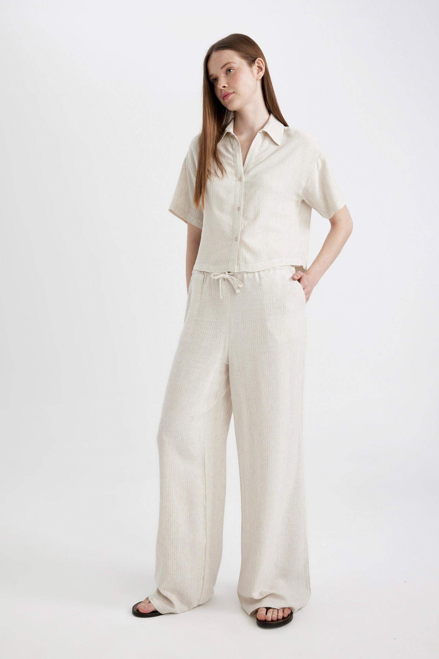 Брюки Wide Leg с высокой талией с карманами