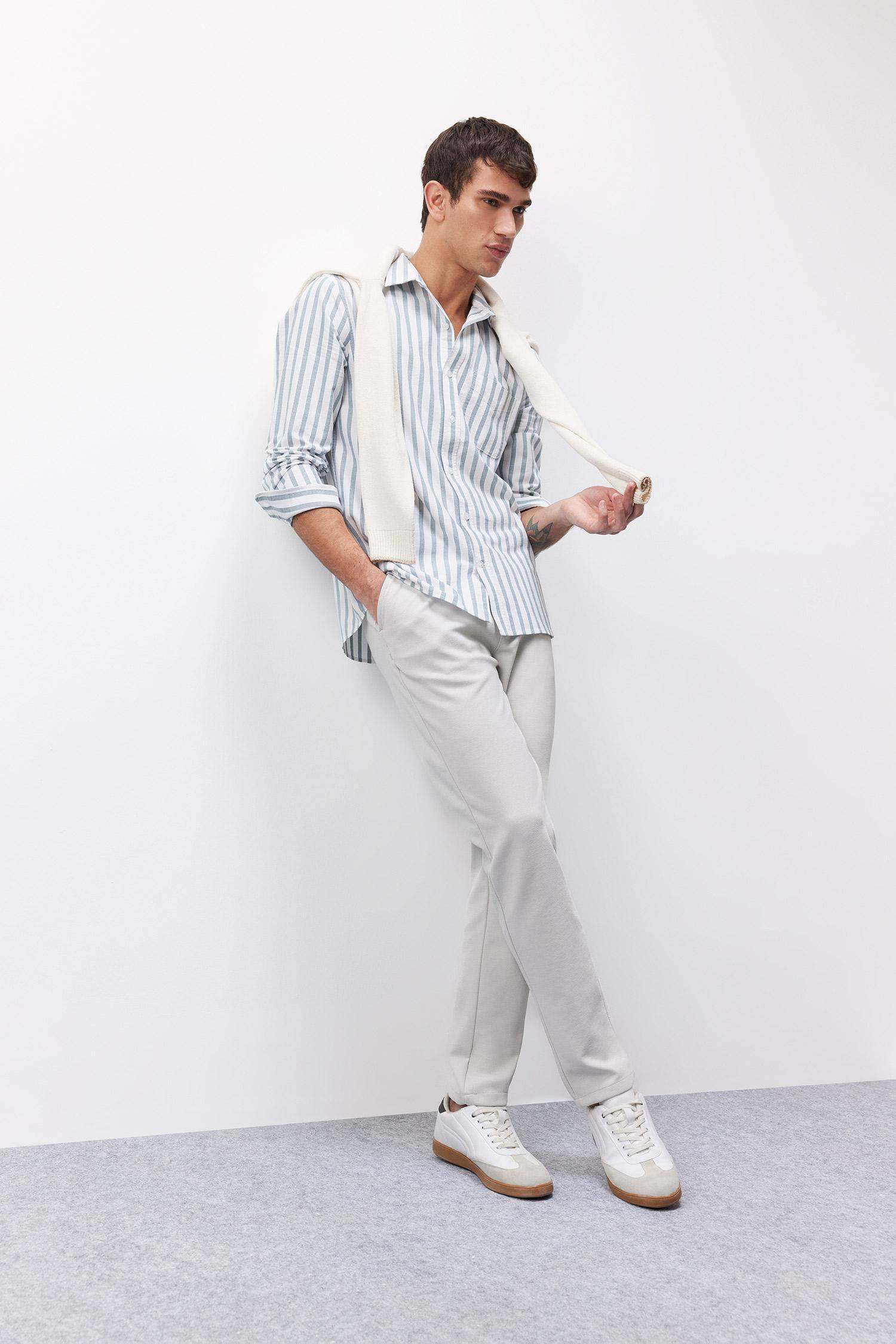 Jogger Pantolon Esnek Basic Düz Beli Bağcıklı Cepli Düz Paça