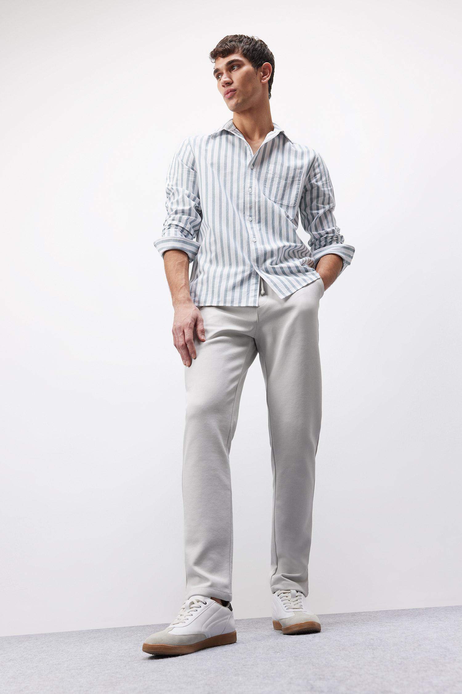 Jogger Pantolon Esnek Basic Düz Beli Bağcıklı Cepli Düz Paça