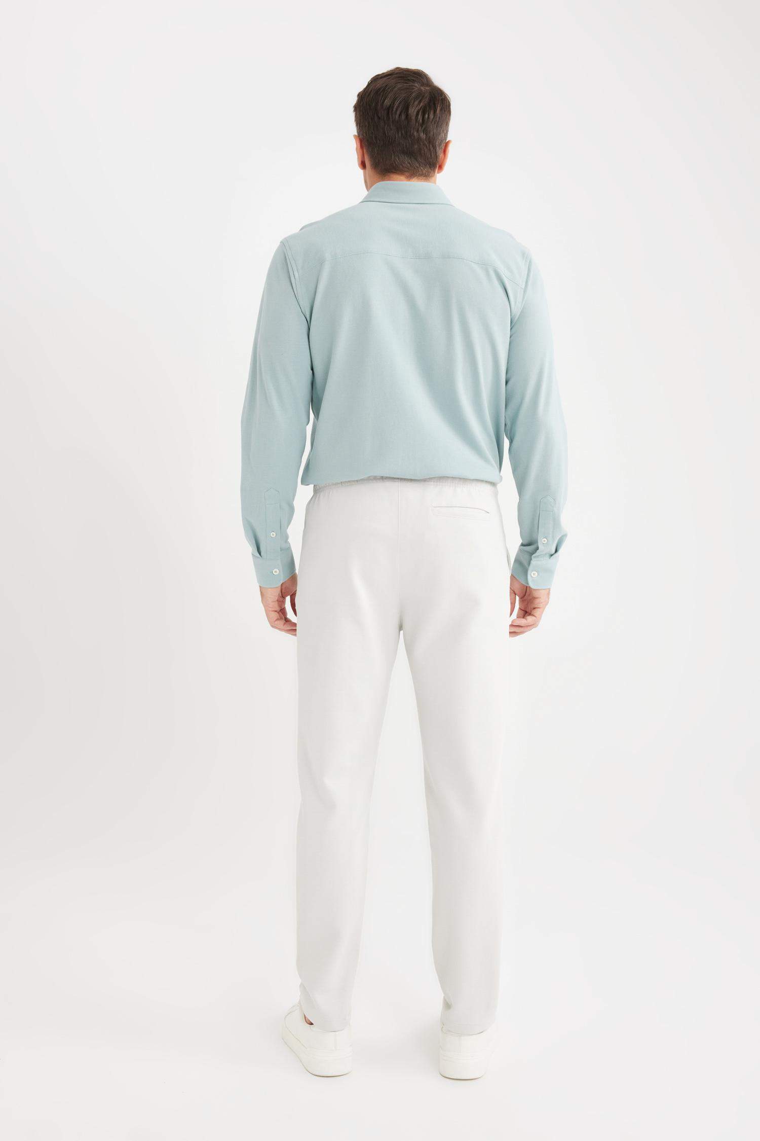 Jogger Pantolon Esnek Basic Düz Beli Bağcıklı Cepli Düz Paça