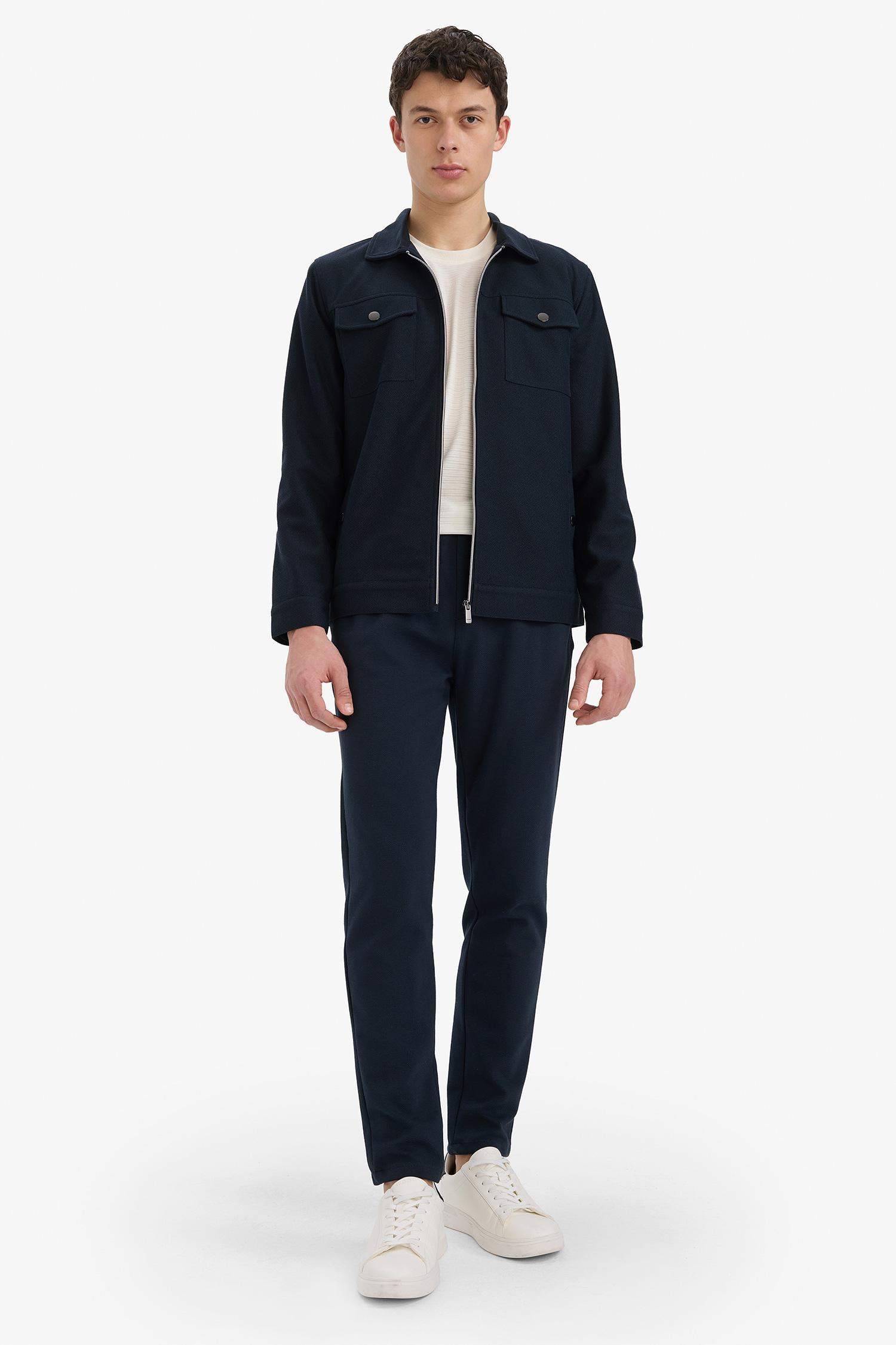 Jogger Pantolon Esnek Basic Düz Beli Bağcıklı Cepli Düz Paça