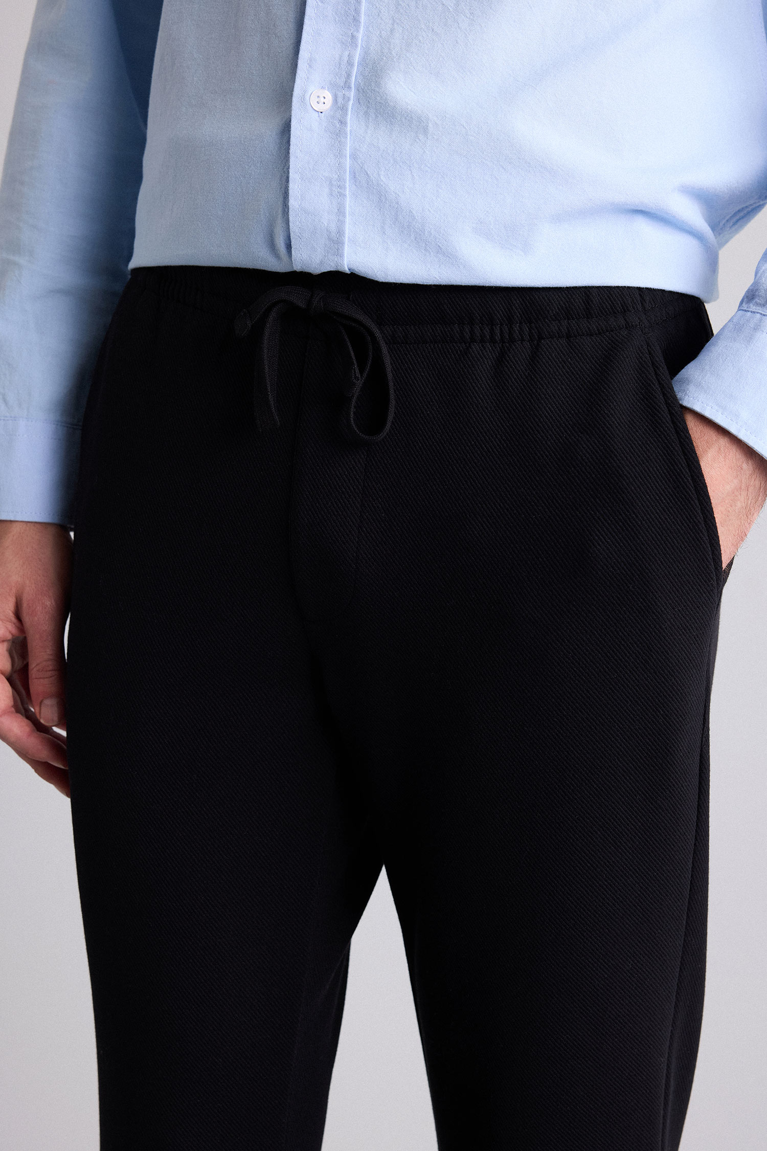 DeFacto Pamuklu Beli Lastikli Kısa Paça Pantolon görsel 4