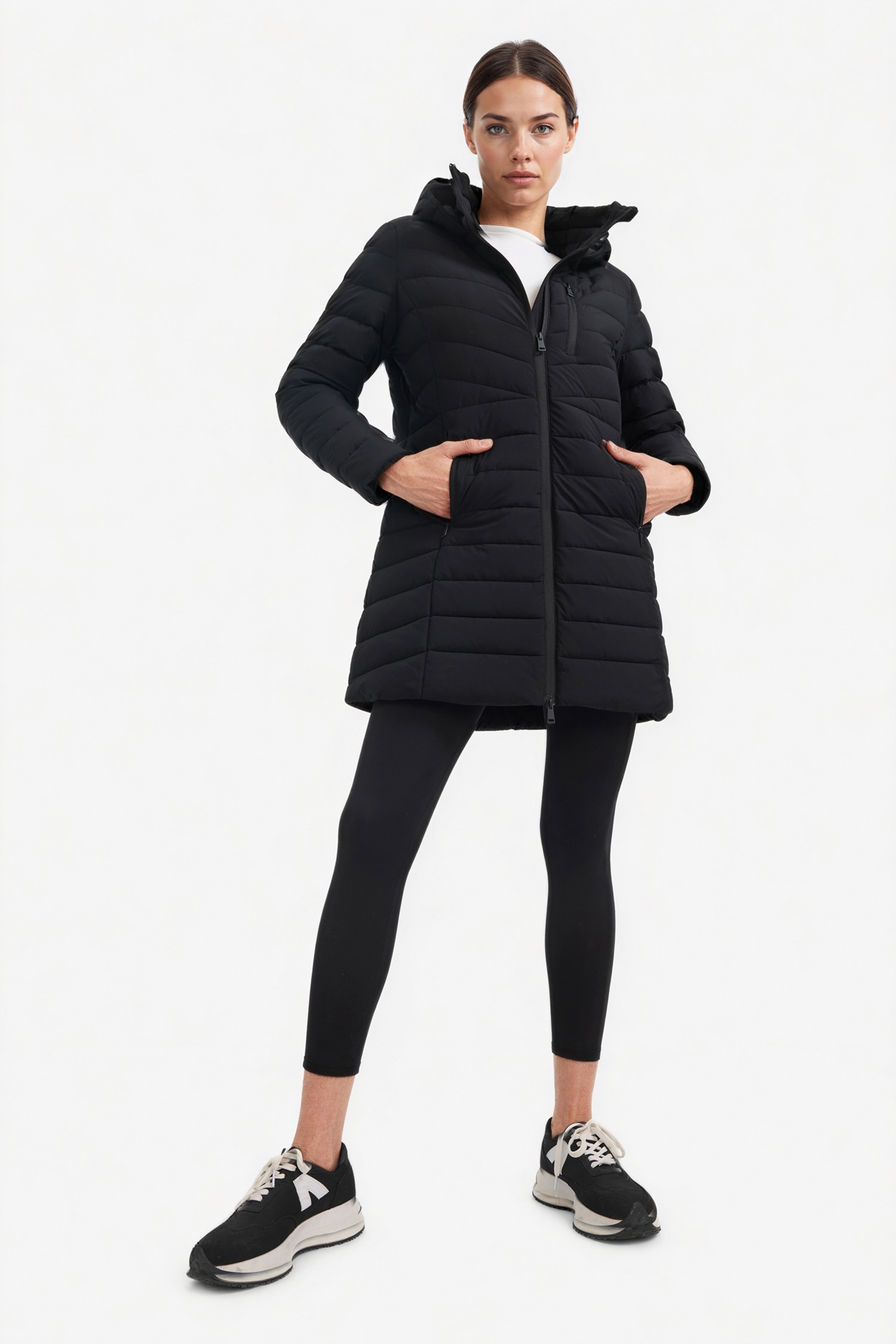 DeFacto Rüzgar Geçirmez Su İtici Regular Fit Kapüşonlu Şişme Parka Mont görsel 2