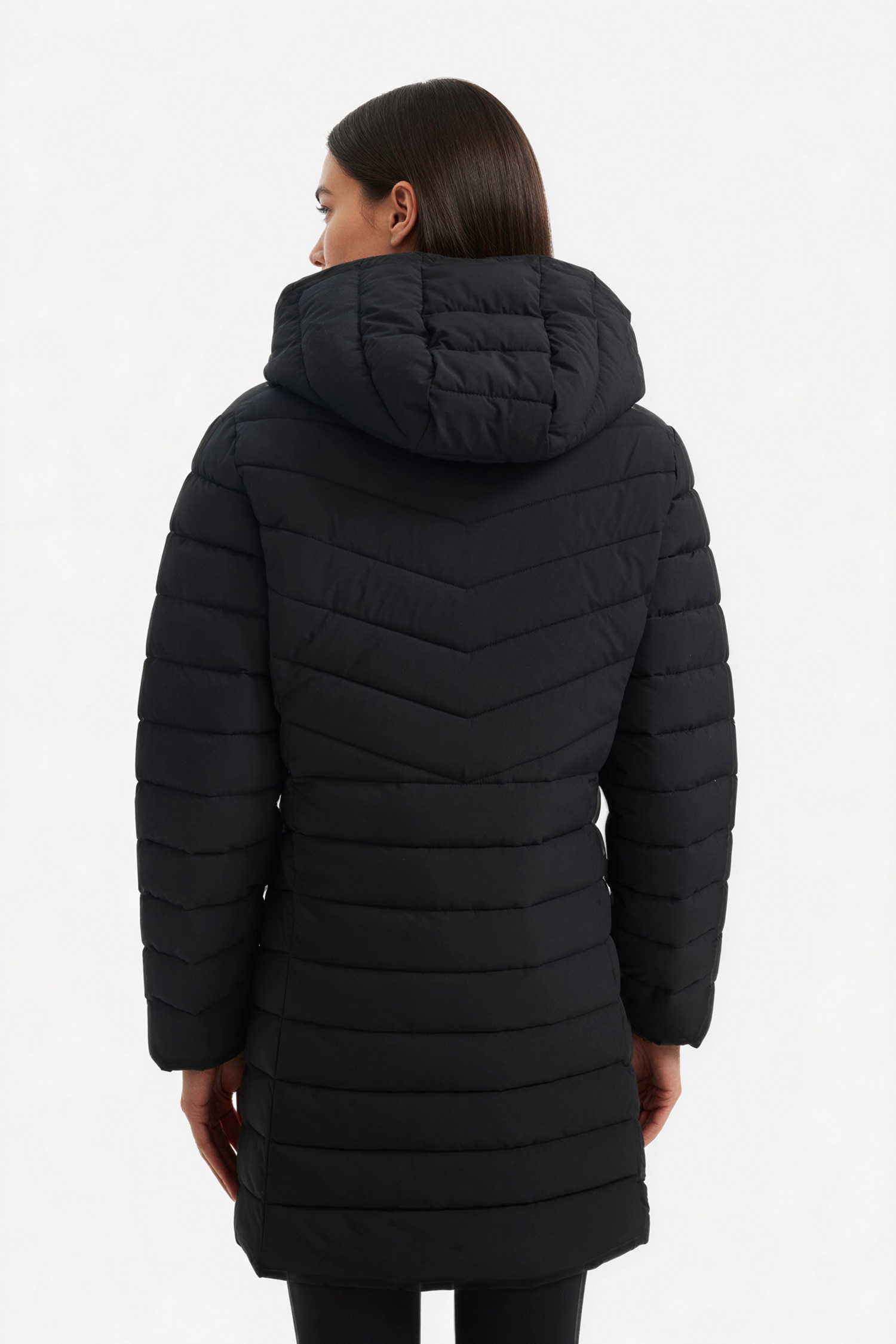 DeFacto Rüzgar Geçirmez Su İtici Regular Fit Kapüşonlu Şişme Parka Mont görsel 4