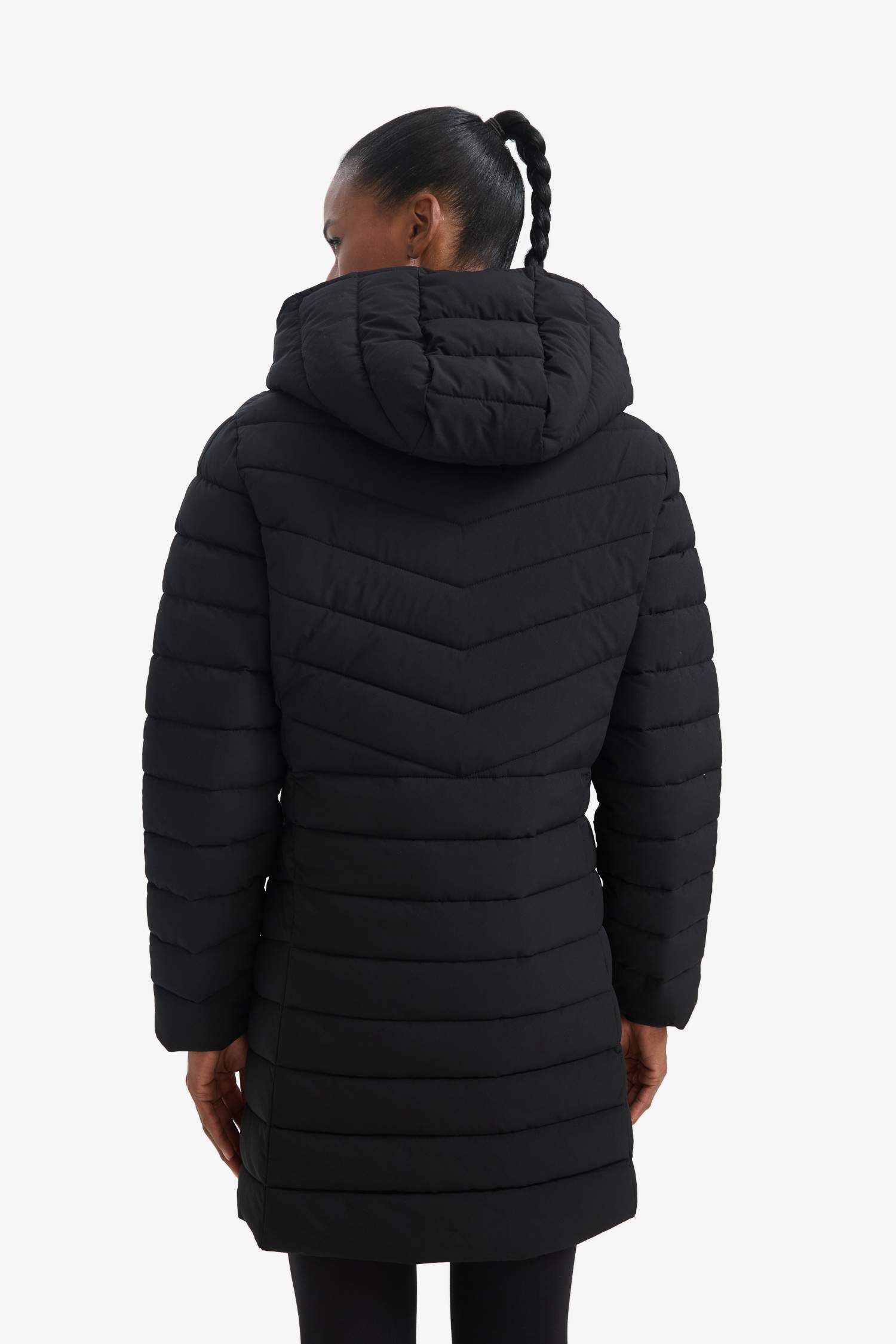 قمصلة نفخ قصة عادية مقاوم للماء بغطاء للرأس من DeFactoFit