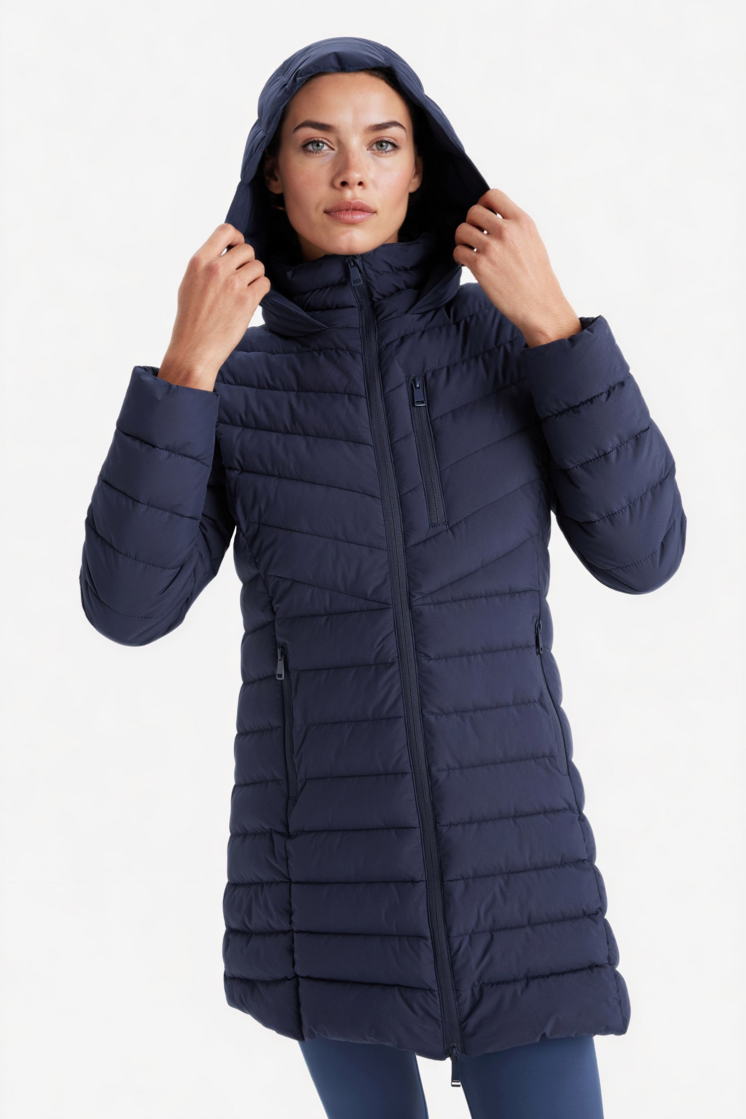 DeFacto Rüzgar Geçirmez Su İtici Regular Fit Kapüşonlu Şişme Parka Mont görsel 2