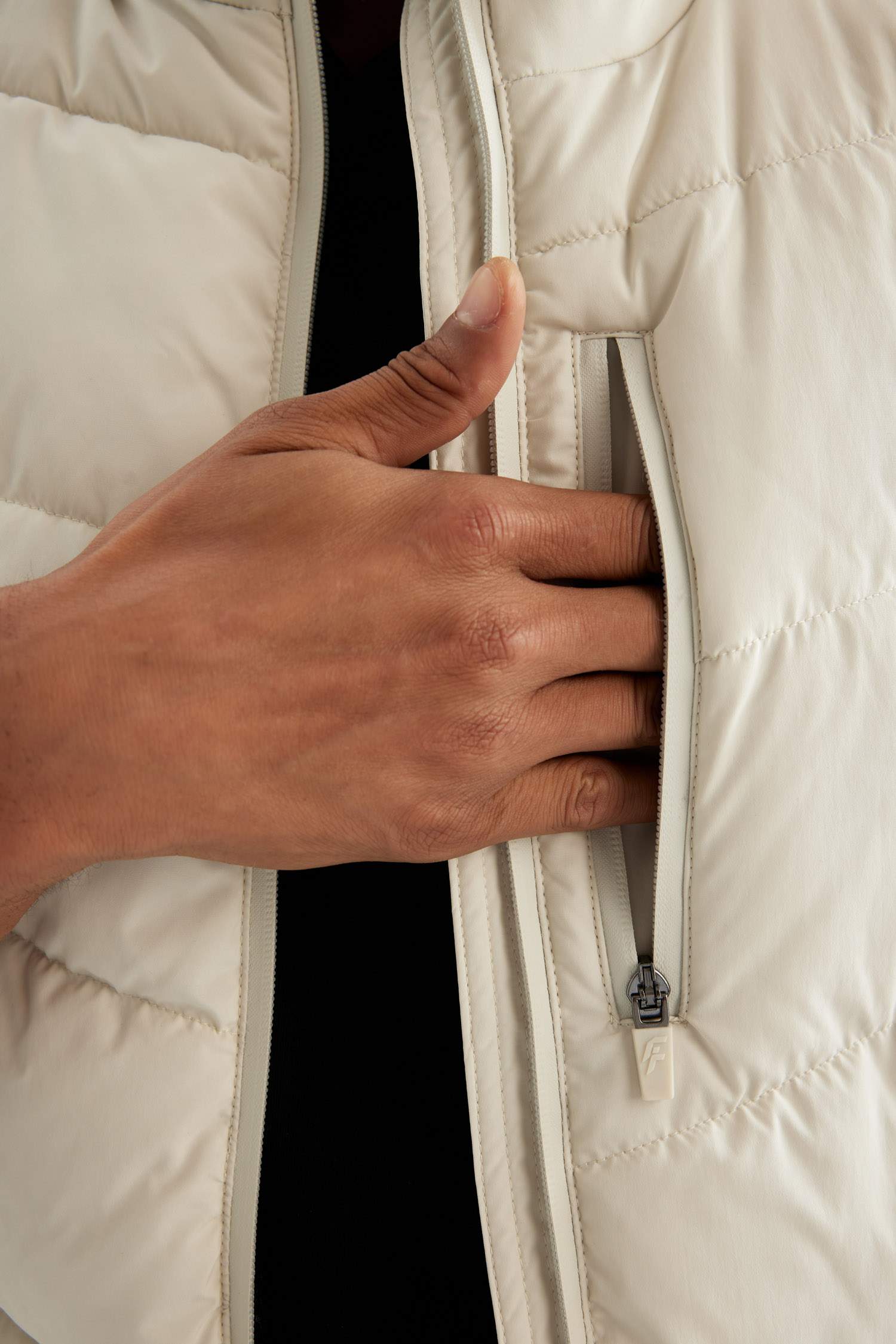 Su İtici Rüzgar Geçirmez Normal Kesim Dik Yaka Fermuarlı Cepli Şişme Yelek