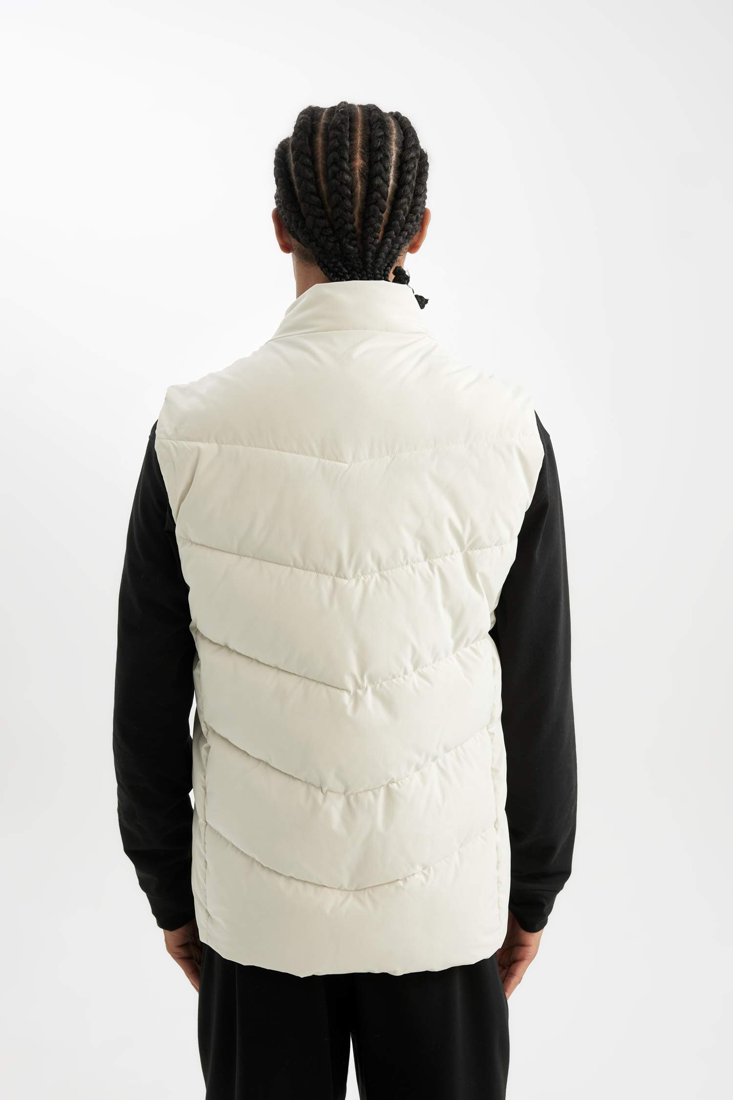 Su İtici Rüzgar Geçirmez Normal Kesim Dik Yaka Fermuarlı Cepli Şişme Yelek