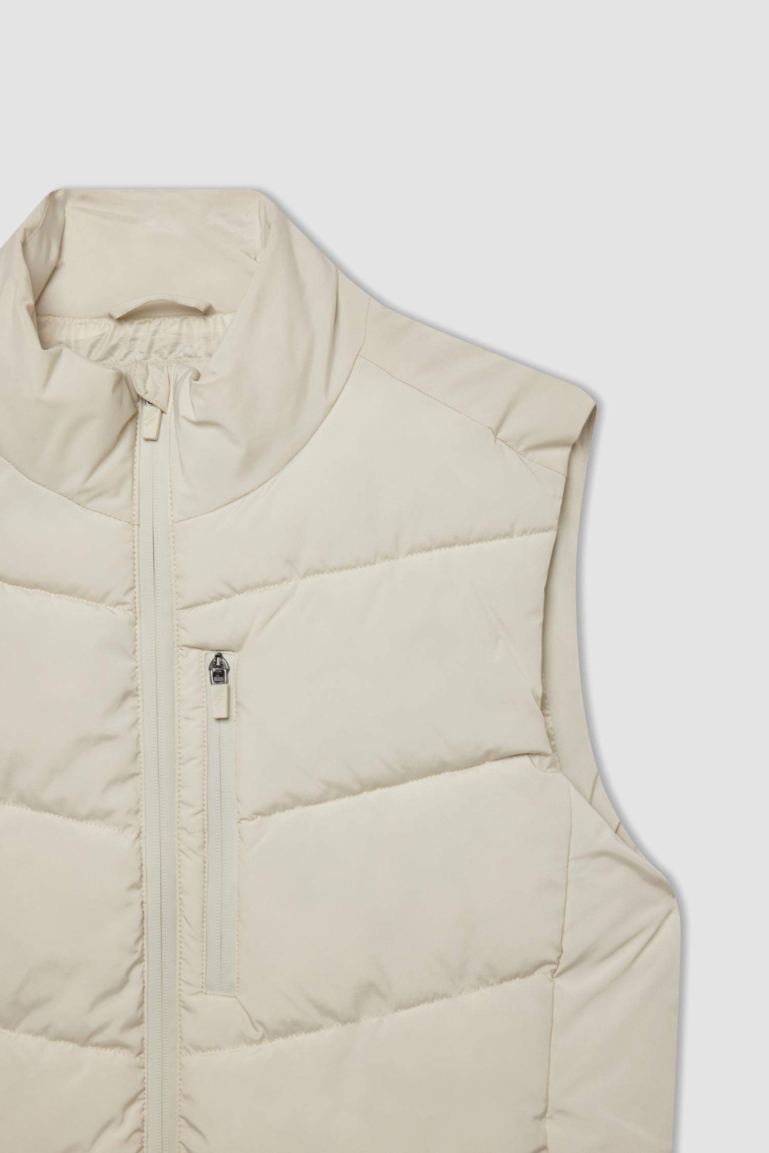 Su İtici Rüzgar Geçirmez Normal Kesim Dik Yaka Fermuarlı Cepli Şişme Yelek