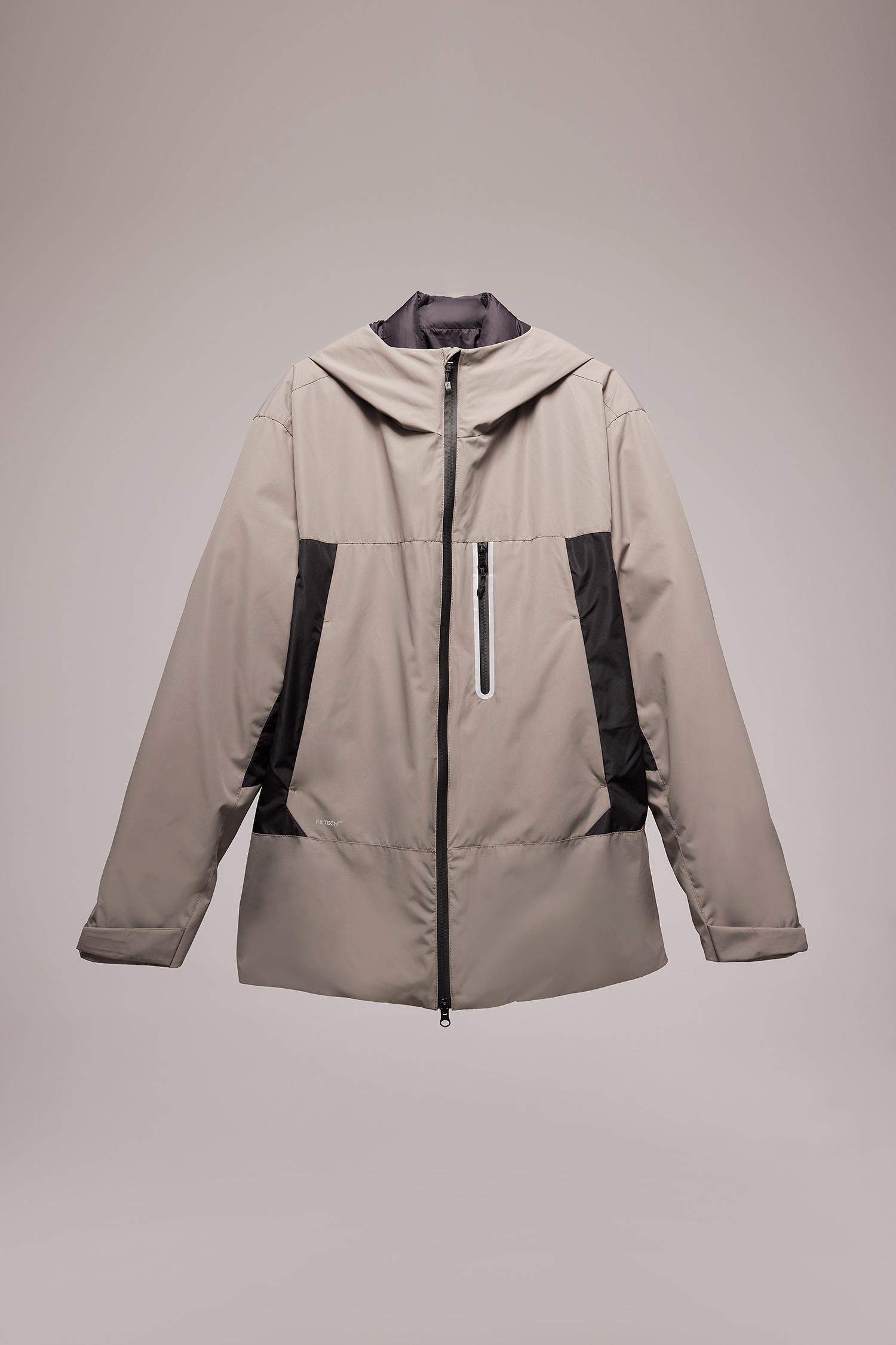 DeFactoFit Su İtici İnce Yağmurluk,Kalın Mont 2'li Takım Kapüşonlu Rüzgar Geçirmez Fermuarlı Mont