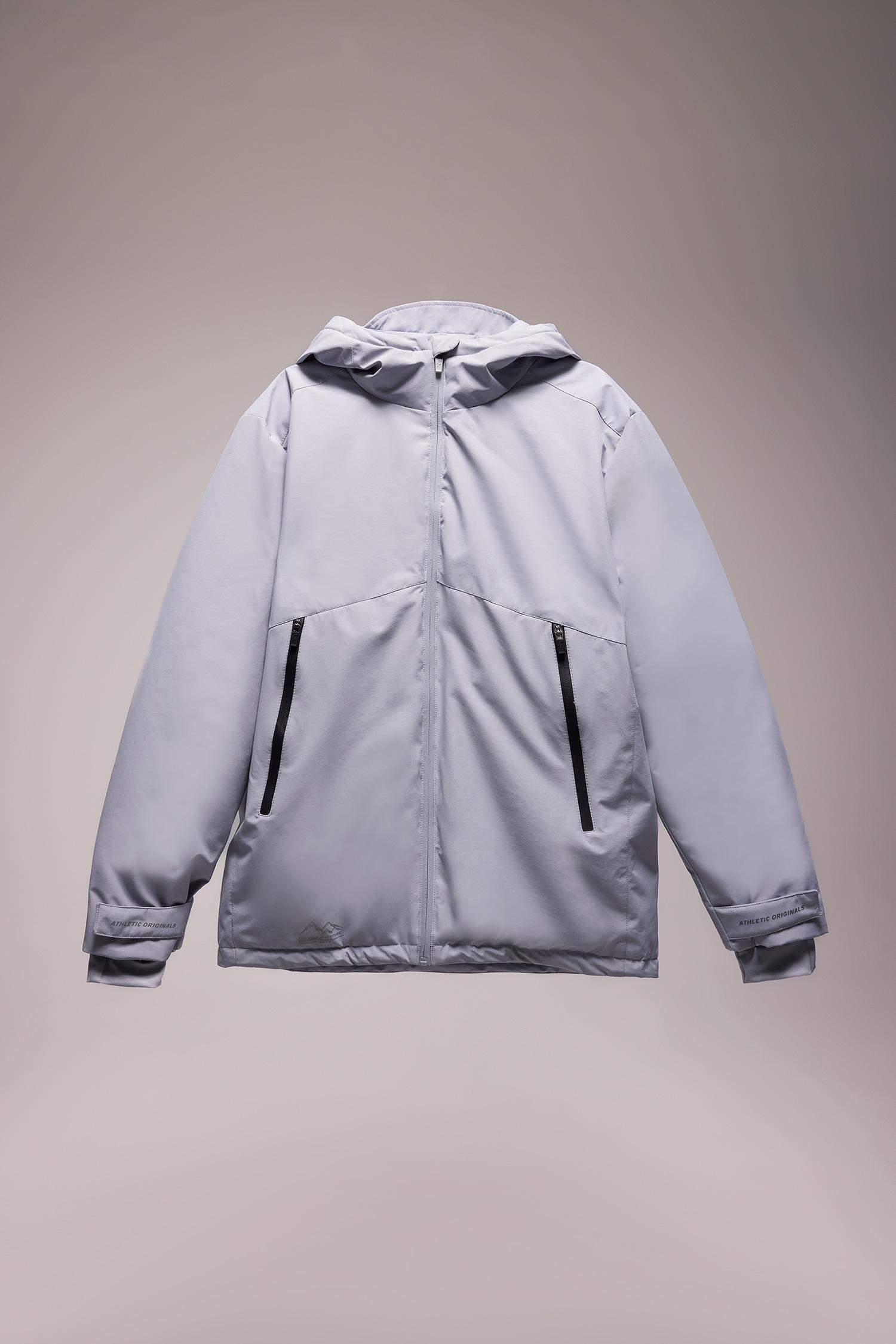 جاكيت قصة عادية بغطاء للرأس مقاوم للماء بسحاب من DeFactoFit