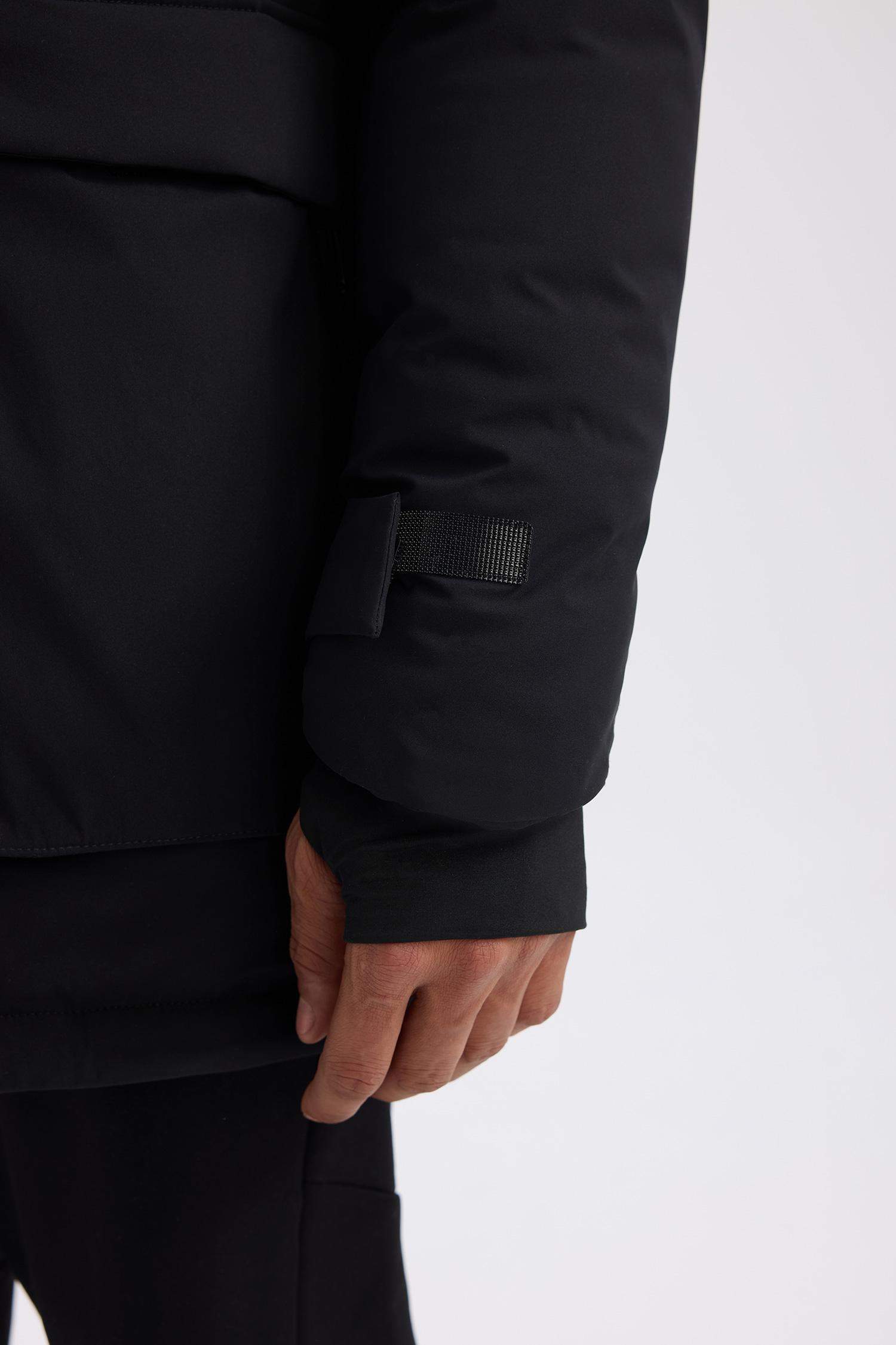 DeFactoFit Su İtici Regular Fit Kapüşonlu Rüzgar Geçirmez Parka Mont