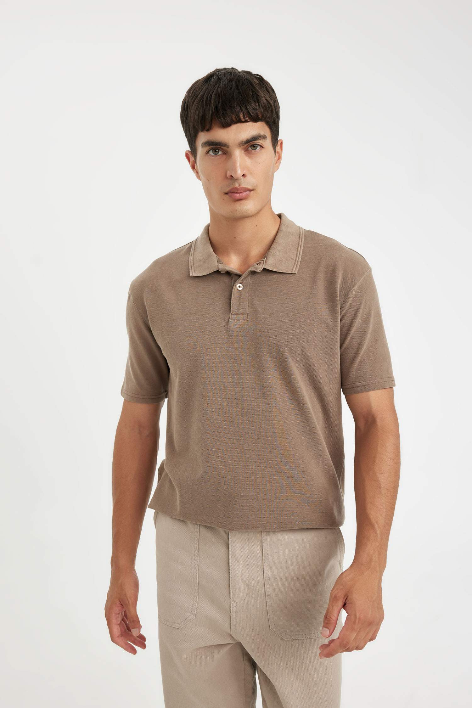 تيشيرت قطن بولو بيكيه نص كم قصة عادية