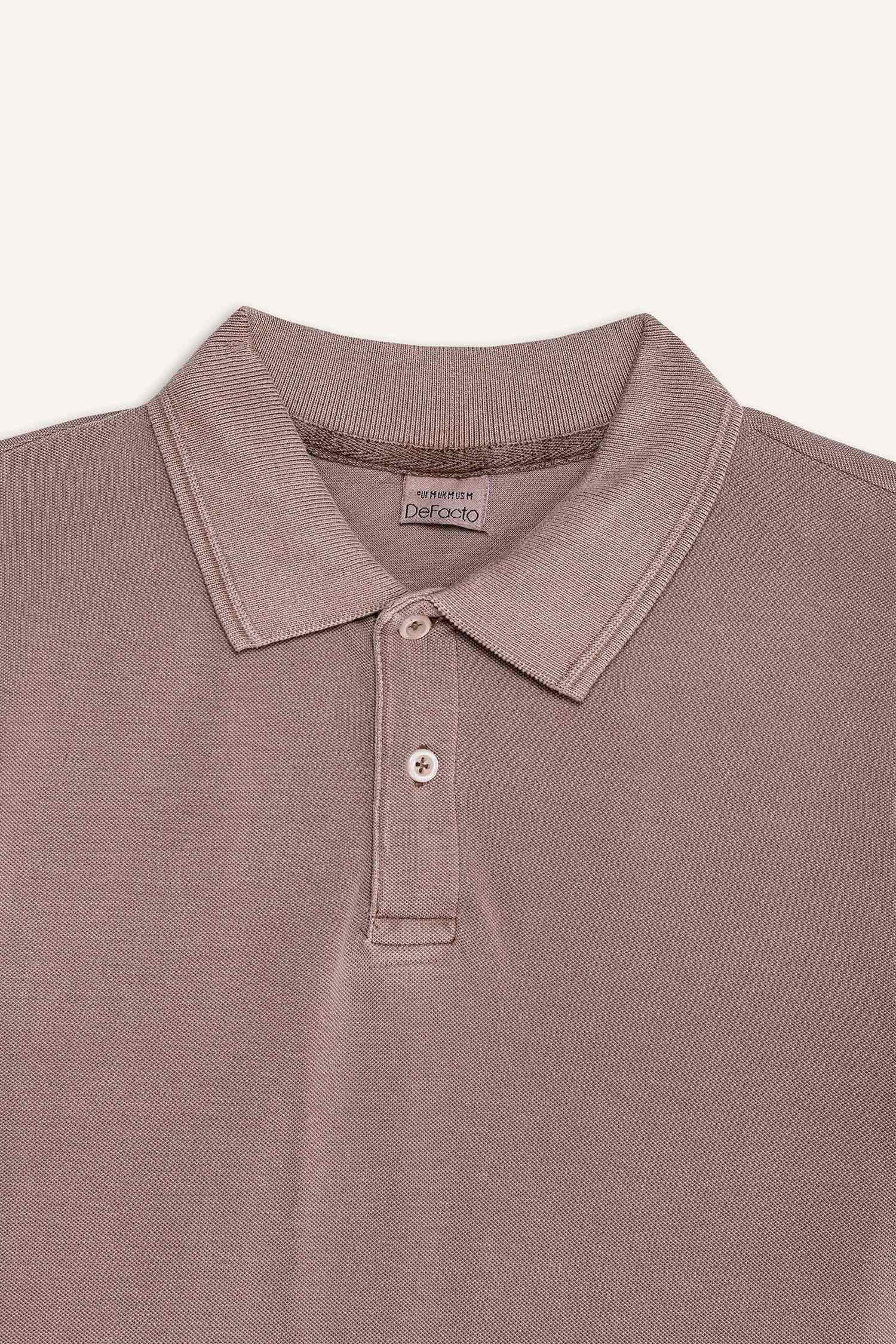 تي قطن شيرت بولو بيكيه نص كم قصة عادية