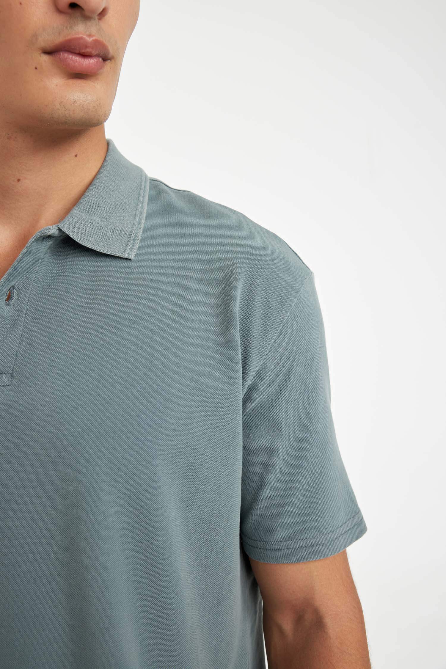 New Regular Fit Short Sleeve Pique Polo T-Shirt